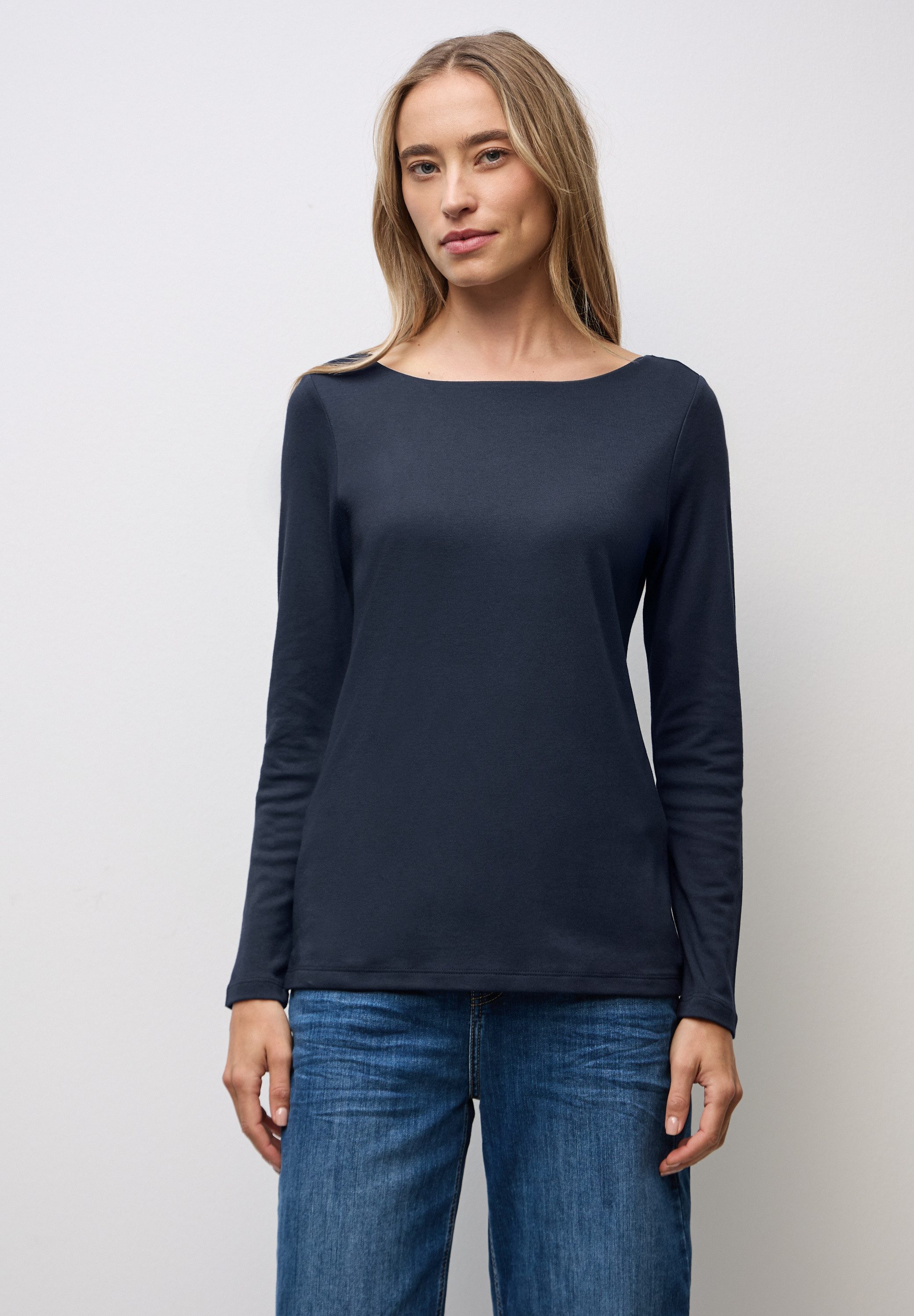 STREET ONE Langarmshirt Style Lanea mit U-Boot Ausschnitt günstig online kaufen