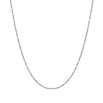 iz-el Silberkette Kette Gold Silber Würfelkette - Bicolor Halskette, 925 Sterling Silber