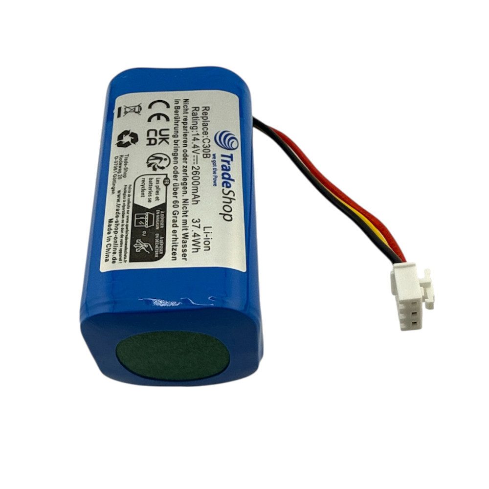Trade-Shop Akku passend für iHome Eclipse AutoVac, iHRV2, iHRV4-GRY Akku Li-Ion 2600 mAh (14,4 V)