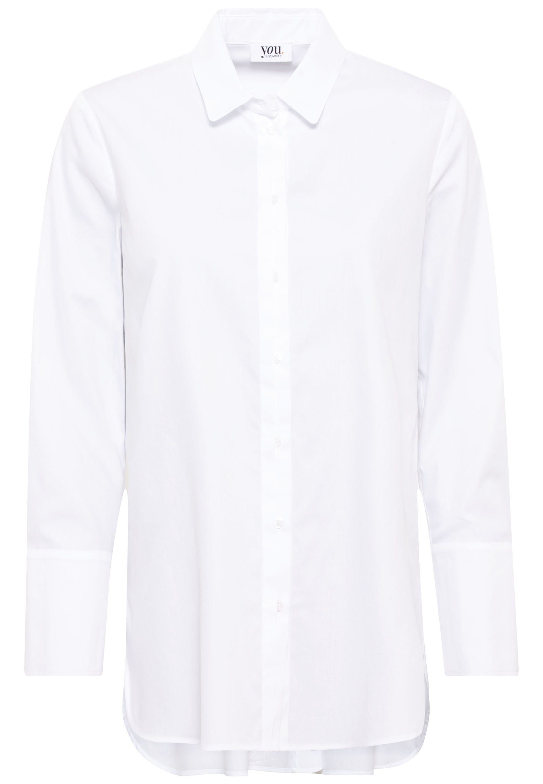 1/1 Arm Hemdbluse Bluse Just White