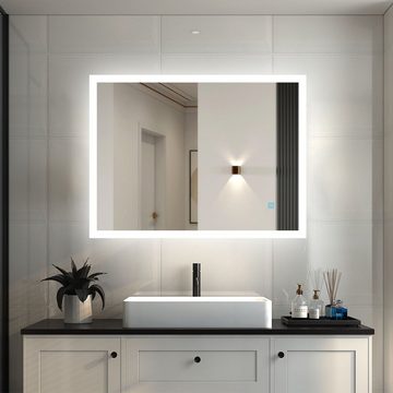 duschspa Badspiegel 50-120 cm Touch Kaltweiß, Beschlagfrei
