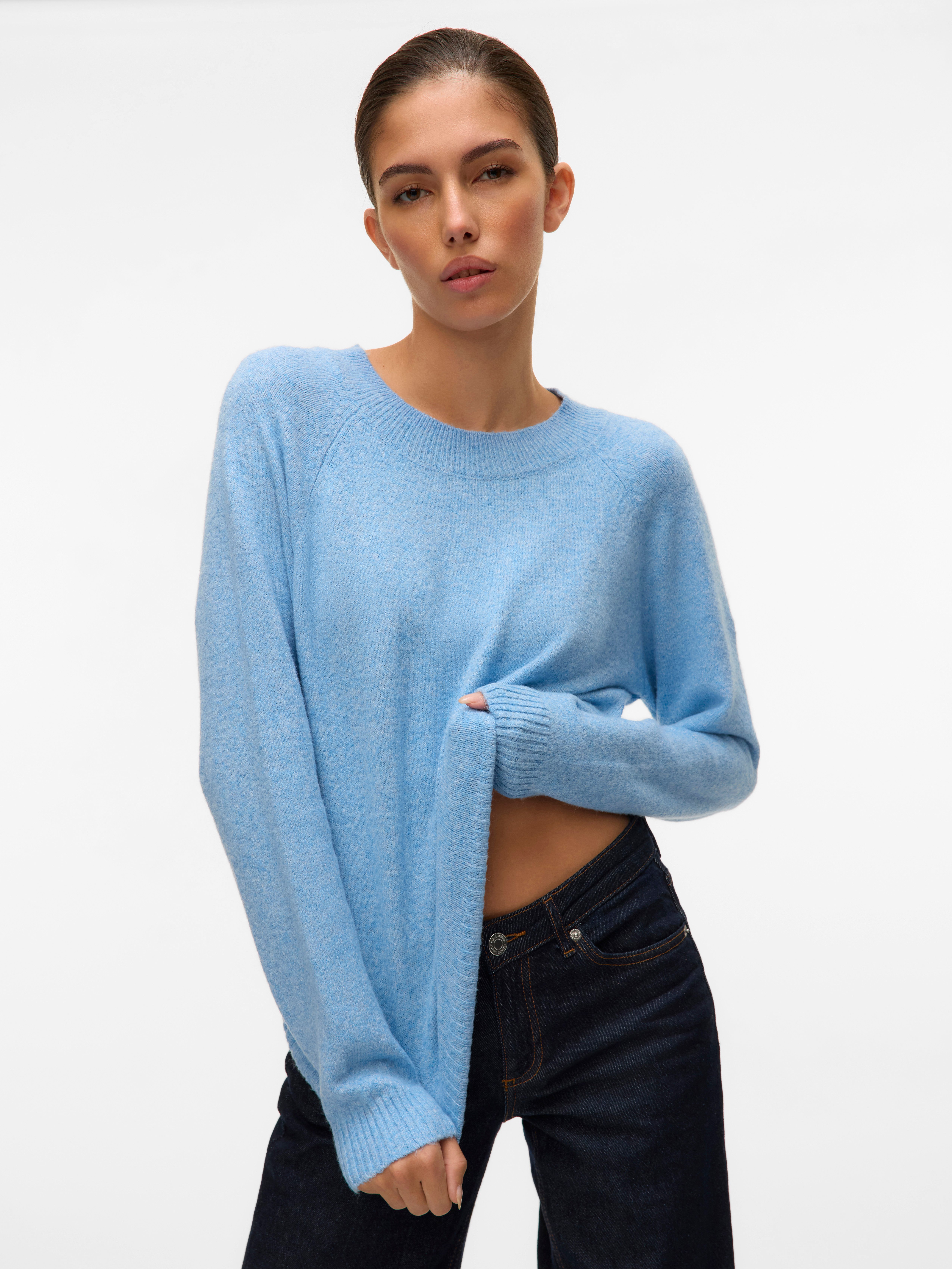 Vero Moda Rundhalspullover VMDOFFY LS O-NECK BLOUSE GA NOOS günstig online kaufen