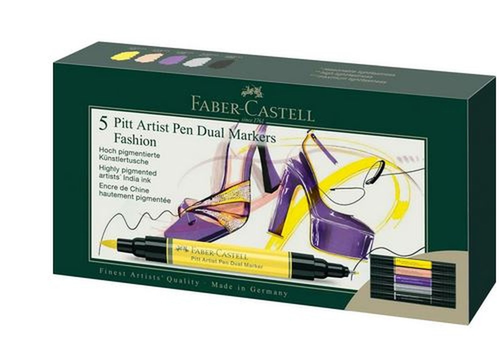 Faber-Castell Künstlerstift Pitt Artist Pen Dual Marker, (5-tlg), verschiedene Varianten