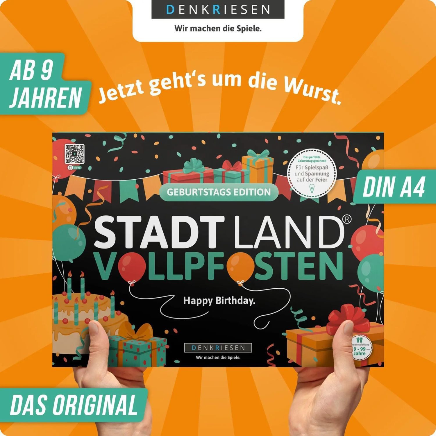 Denkriesen Spiel DENKRIESEN - STADT LAND VOLLPFOSTEN® - GEBURTSTAGS EDITION - "Happy...