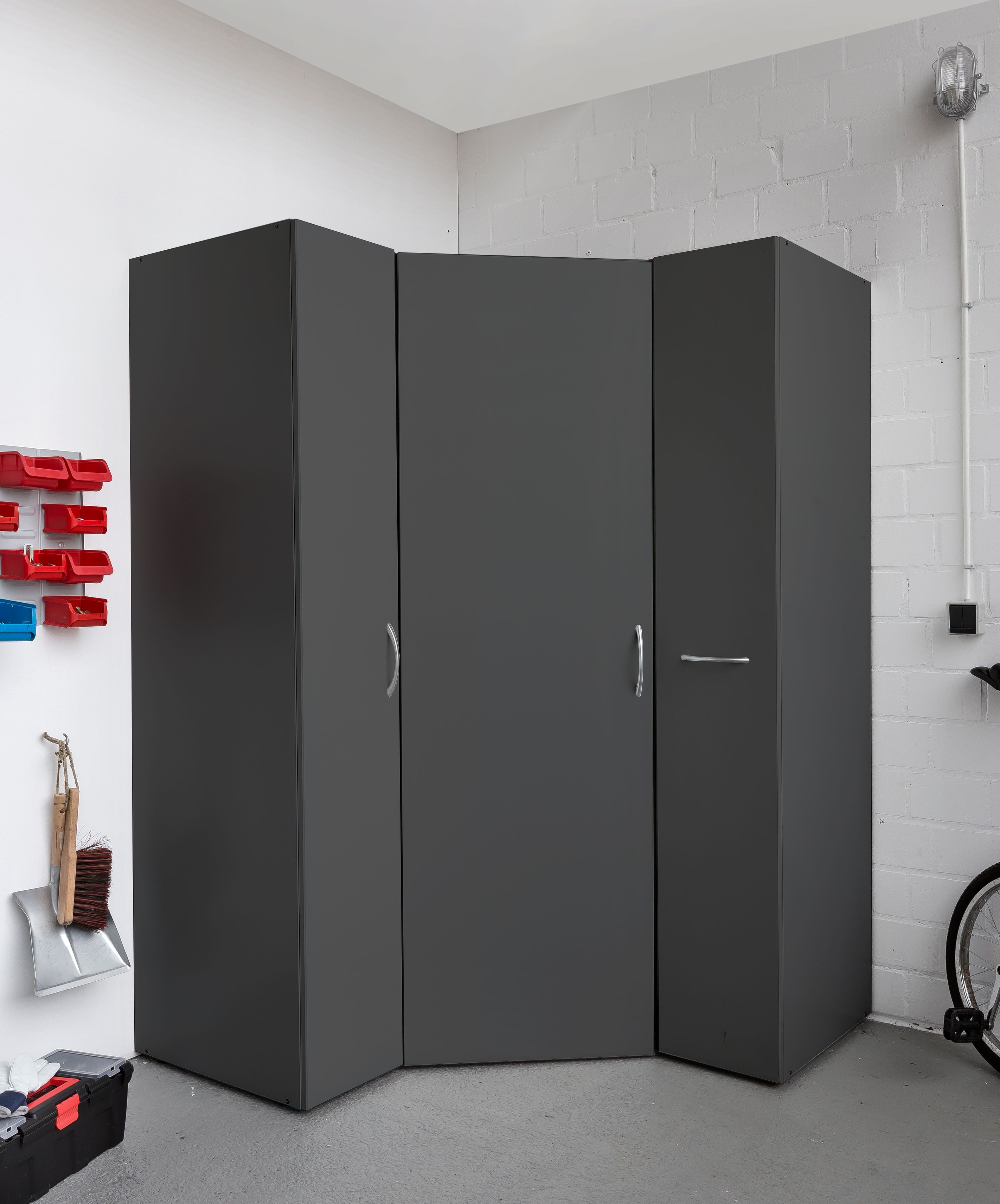 Wimex Mehrzweckschrank-Set Multiraumkonzept, 3-teiliges Set, Stauraumwunder, Ecklösung, individuell einsetzbar