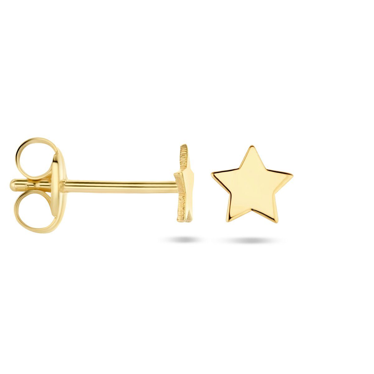 NICEANDnoble Paar Ohrstecker 585er Gelbgold kleine Ohrstecker Stern, 585er Goldschmuck