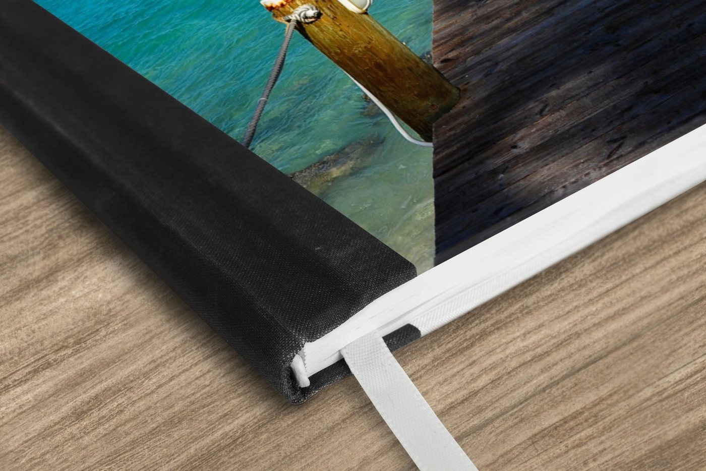 Thumbnail - MuchoWow Notizbuch Bootssteg auf den Bahamas, Notebook, Notizblock a5, Tagebuch, Journal Liniert