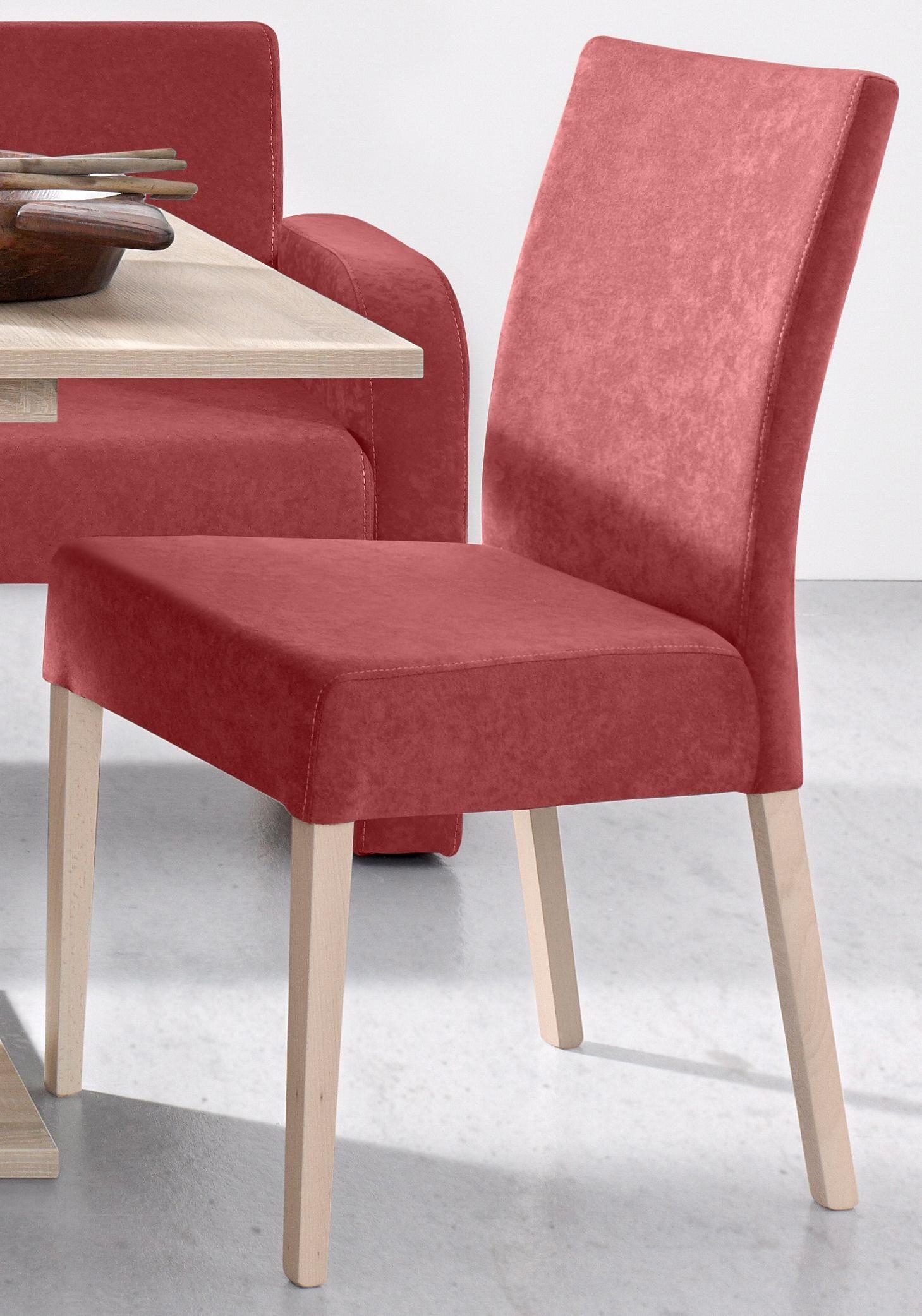 Home affaire 4-Fußstuhl Umag (Set, 2 St), Sitz und Rücken gepolstert günstig online kaufen