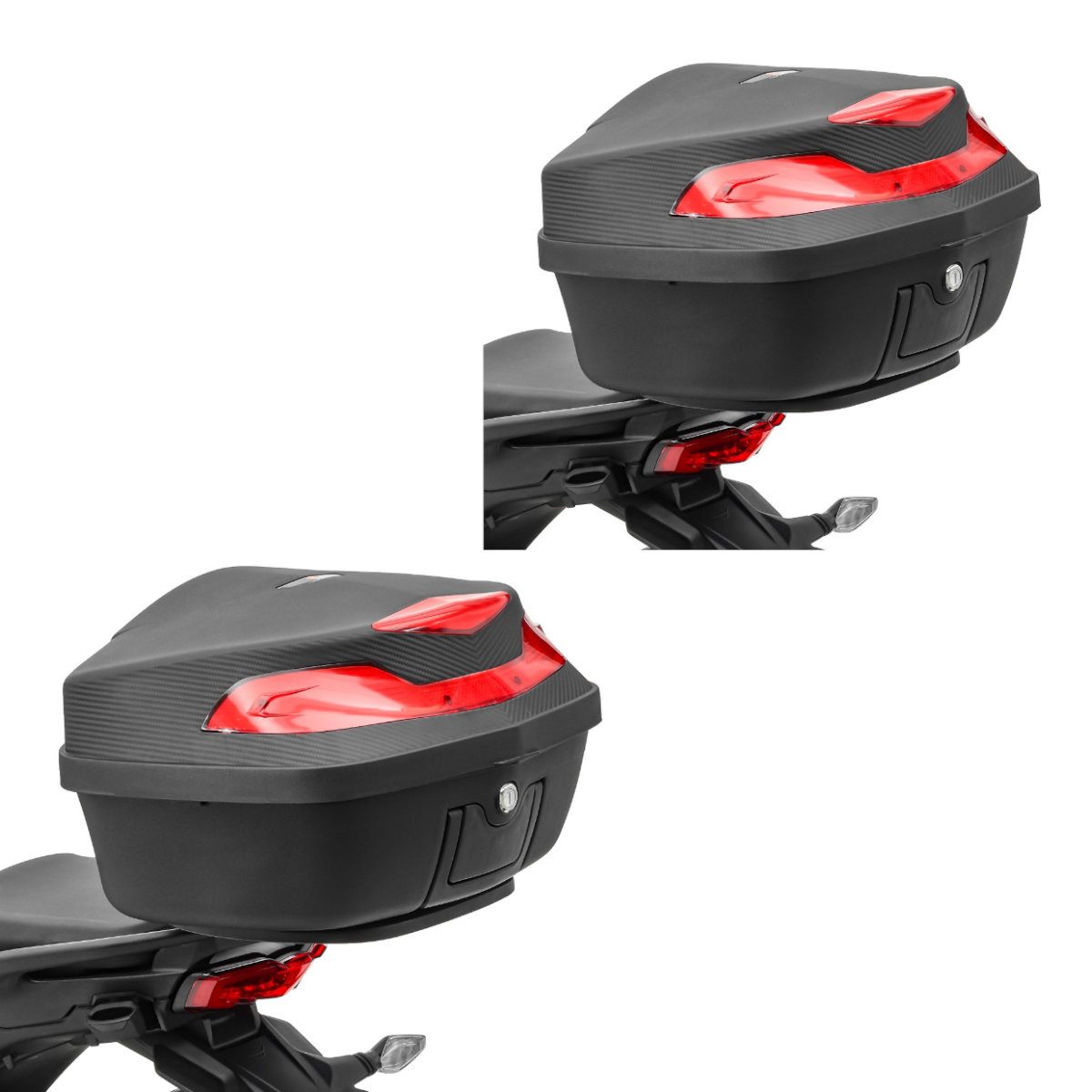 Reisetasche 2x Motorrad Topcase # KMBR Universal 48 Liter rot Spar-Set
