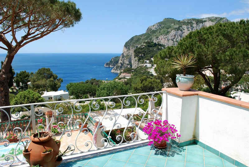 Papermoon Fototapete Capri Balkon Blick