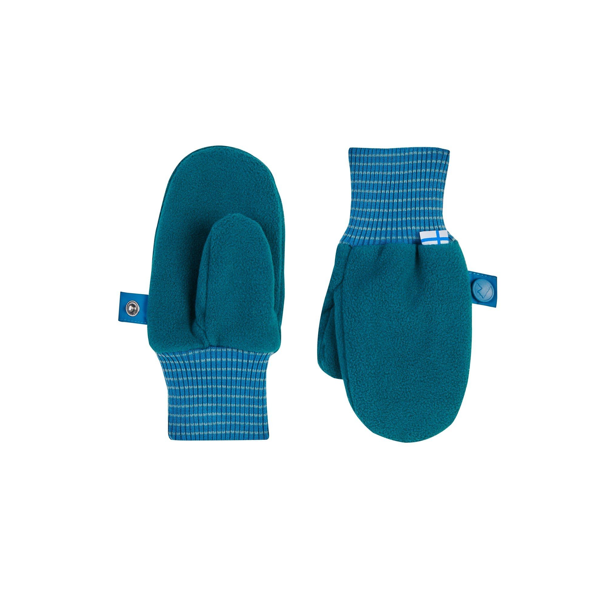 Pupujussi Teal Finkid Kinder Accessoires Fleecehandschuhe Seaport Finkid - Deep