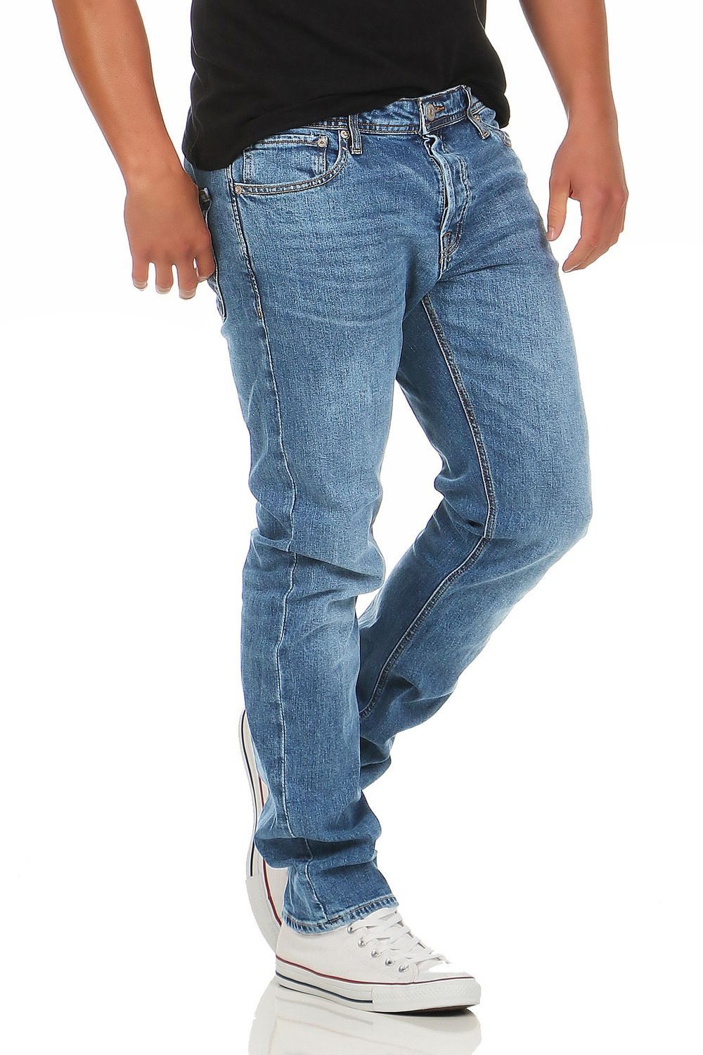 Jack & Jones Comfort-fit-Jeans Jack & Jones Mike Original Comfort Tapered Herren Jeans – Bild 2 von 3
