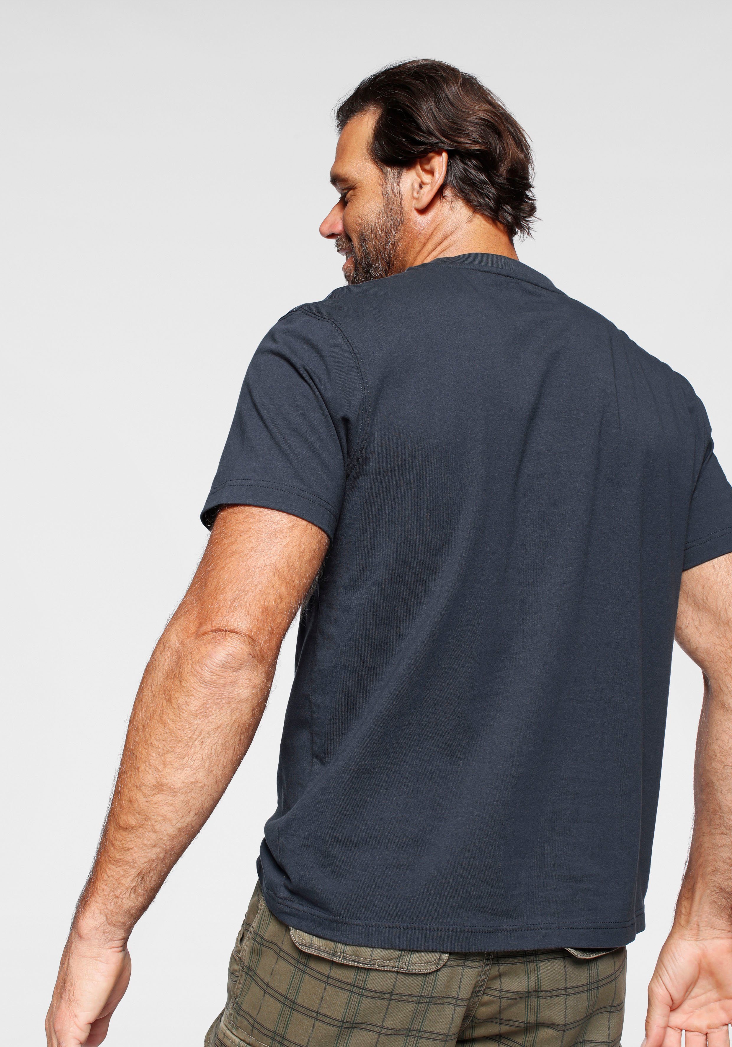 Man's World T-Shirt Kurzarm, mit stylischem Print, Rundhalsausschnitt, aus günstig online kaufen