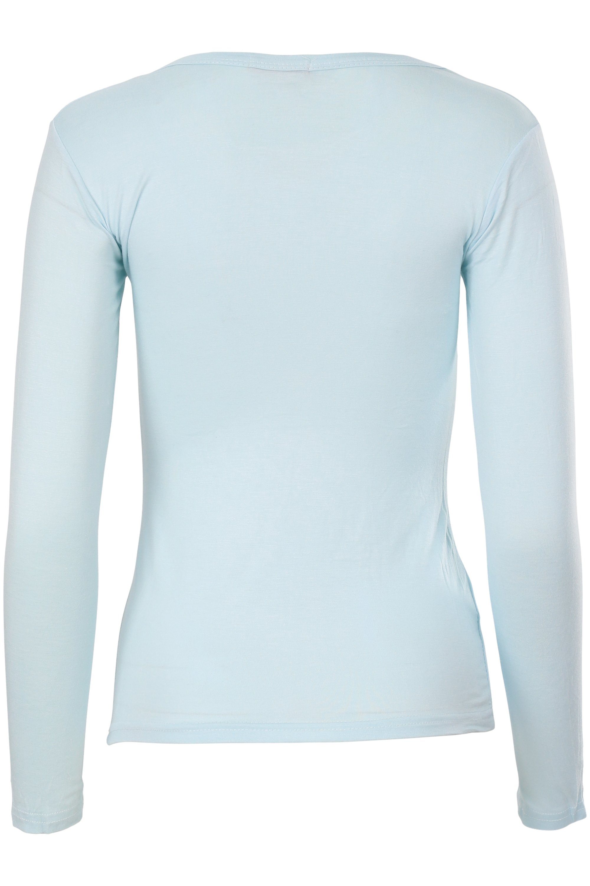 Muse Rundhalsshirt Basic Rundhals Langarmshirt Skinny günstig online kaufen