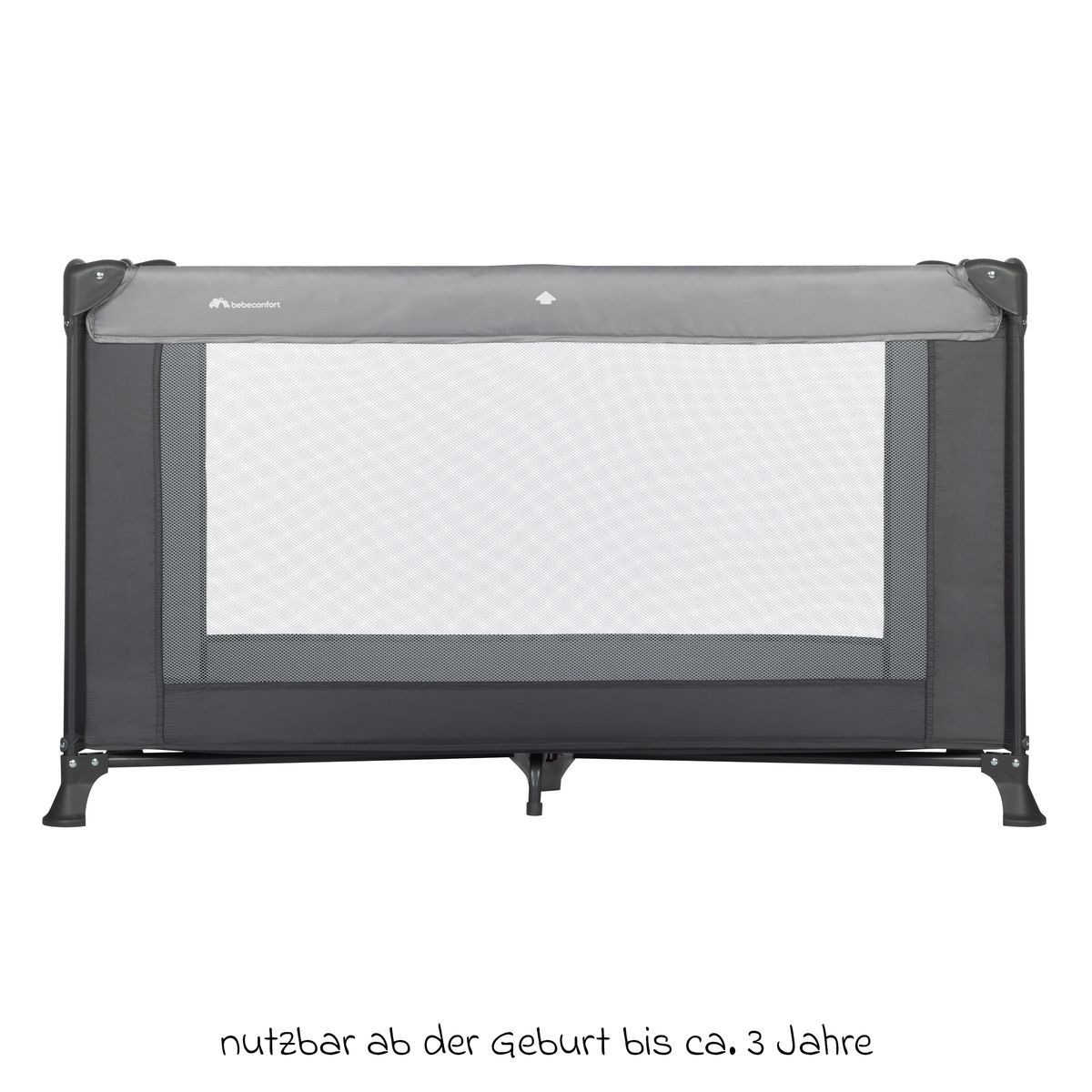 Bebeconfort Baby-Reisebett Soft Dreams - Tinted Graphite, Kinderreisebett ab Geburt bis 15 kg mit Transporttasche - faltbar