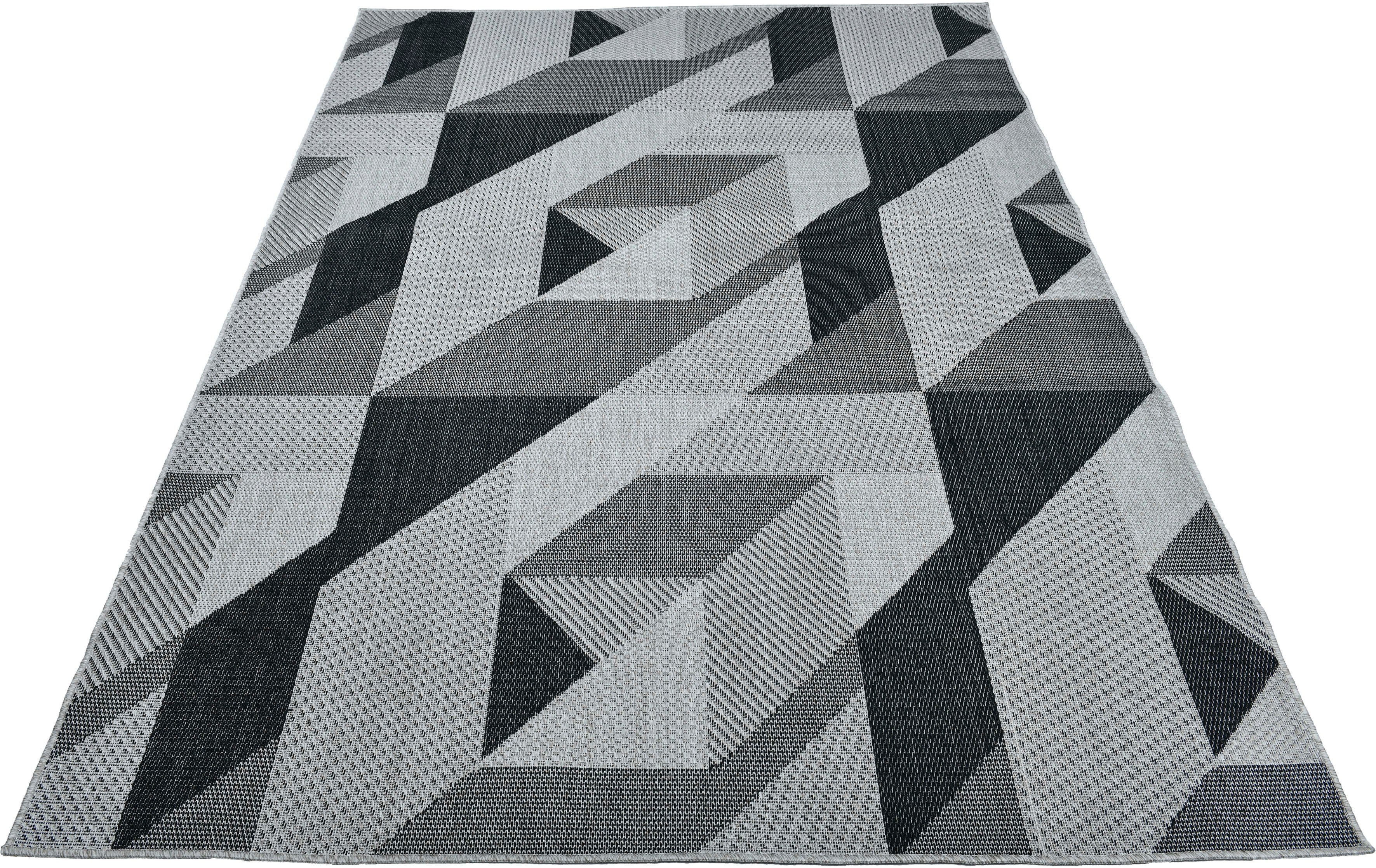 Höhe: Muster, Borfin, In- Outdoor 7 mit Teppich schmutzabweisend, affaire, rechteckig, geeignet Home mm, geometrischem und