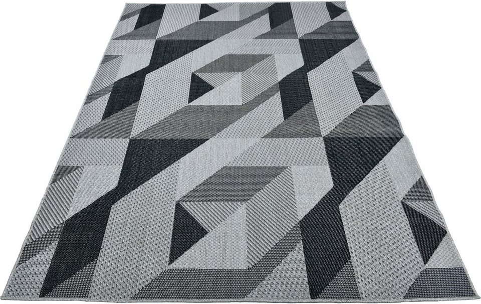 Teppich Borfin, Home affaire, rechteckig, Höhe: 7 mm, mit geometrischem  Muster, schmutzabweisend, In- und Outdoor geeignet