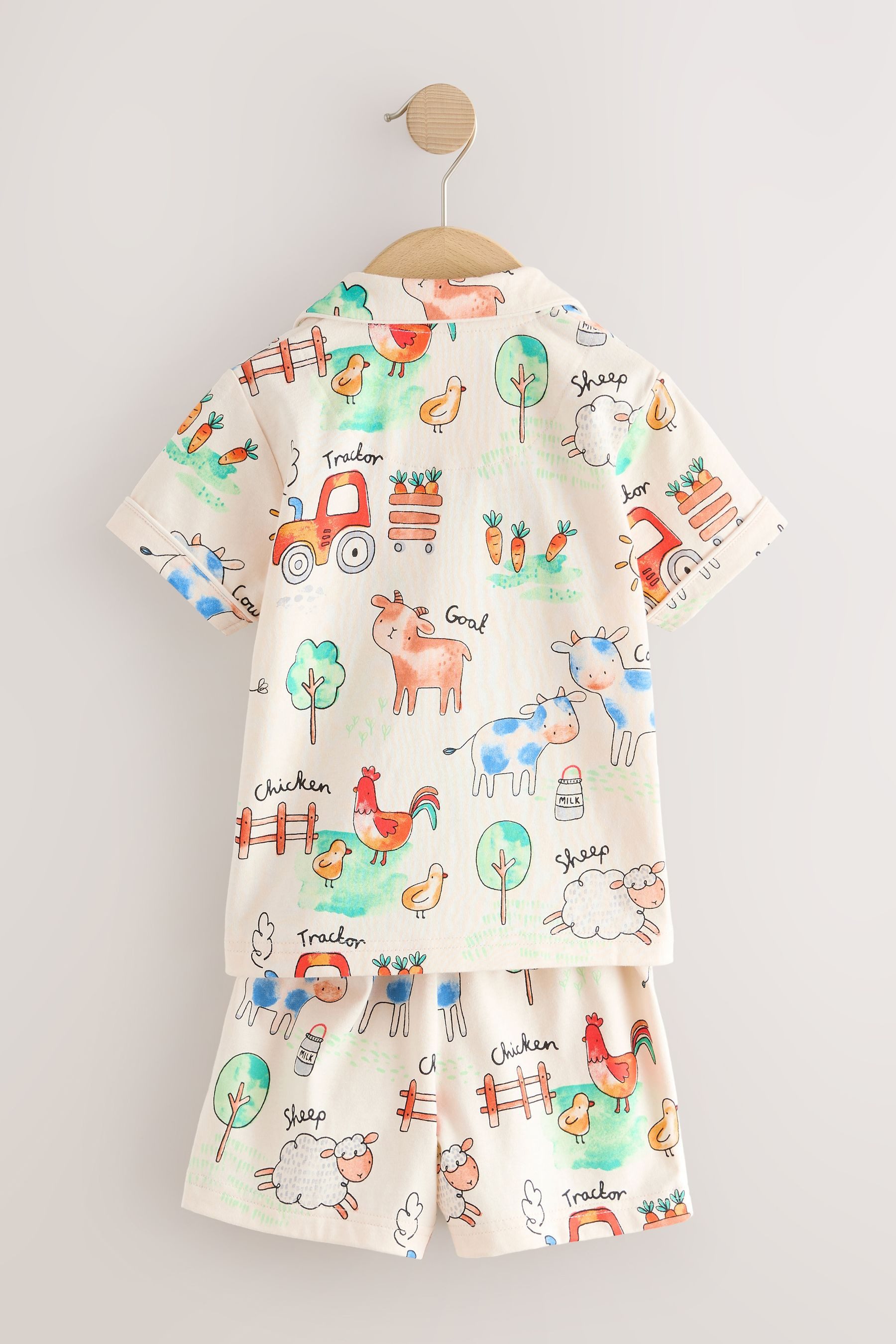 Next Pyjama Kurzer, geknöpfter Single Schlafanzug (2 tlg)