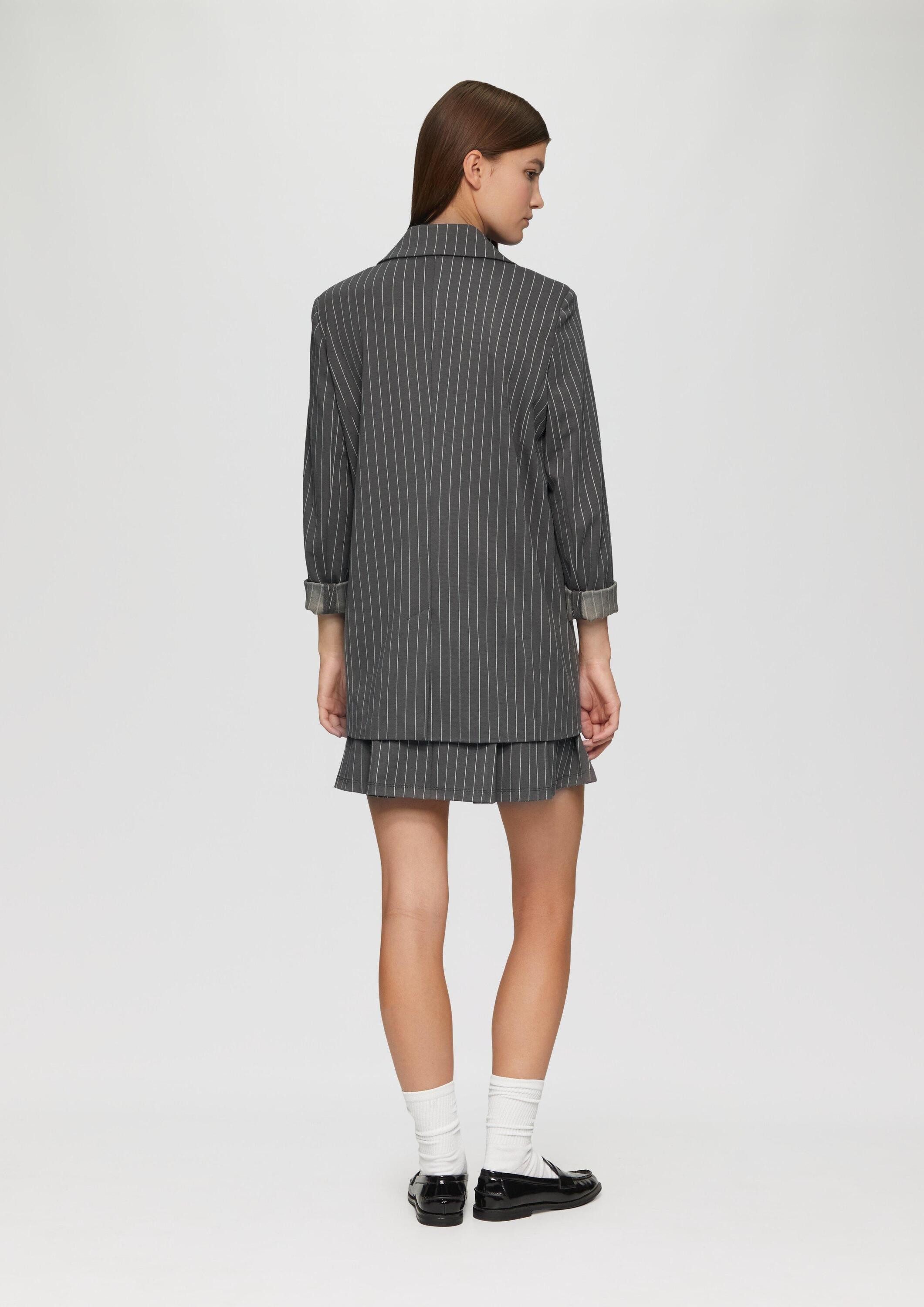 QS Jackenblazer Indoor-Blazer Oversized-Blazer mit Nadelstreifen