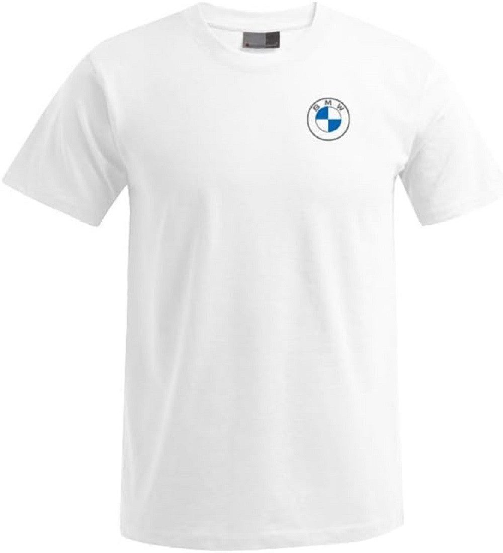 BMW Print-Shirt BMW T-Shirt Herren Shirt Männer Weiß