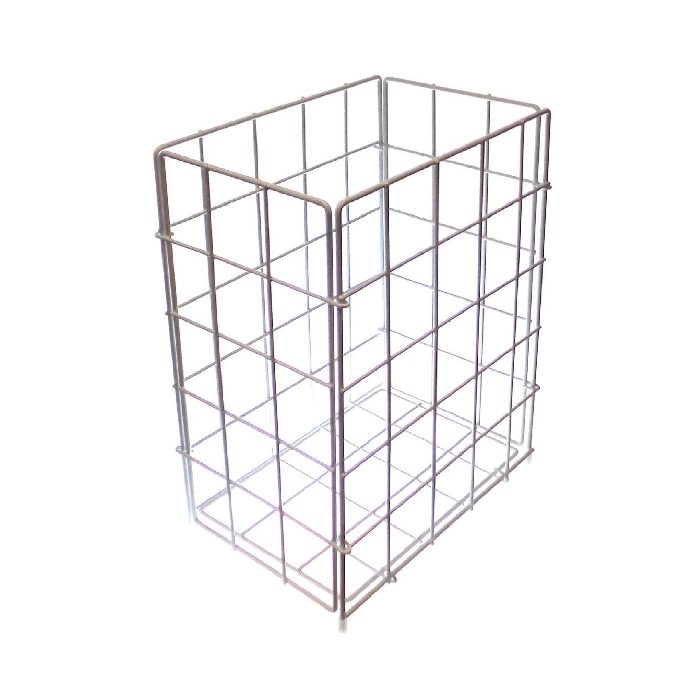 Fripa Papierkorb Drahtgitterkorb klein weiß lackiert