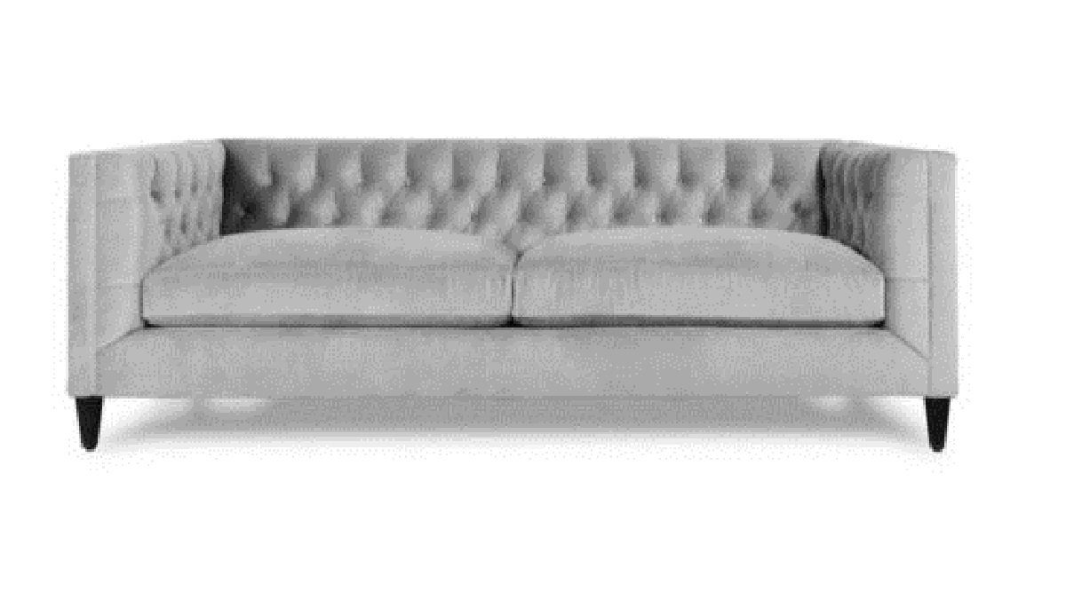 JVmoebel Chesterfield-Sofa Pinker Chesterfield Dreisitzer Modernes Design 3-er Couch Neu, Made in Europe Grau