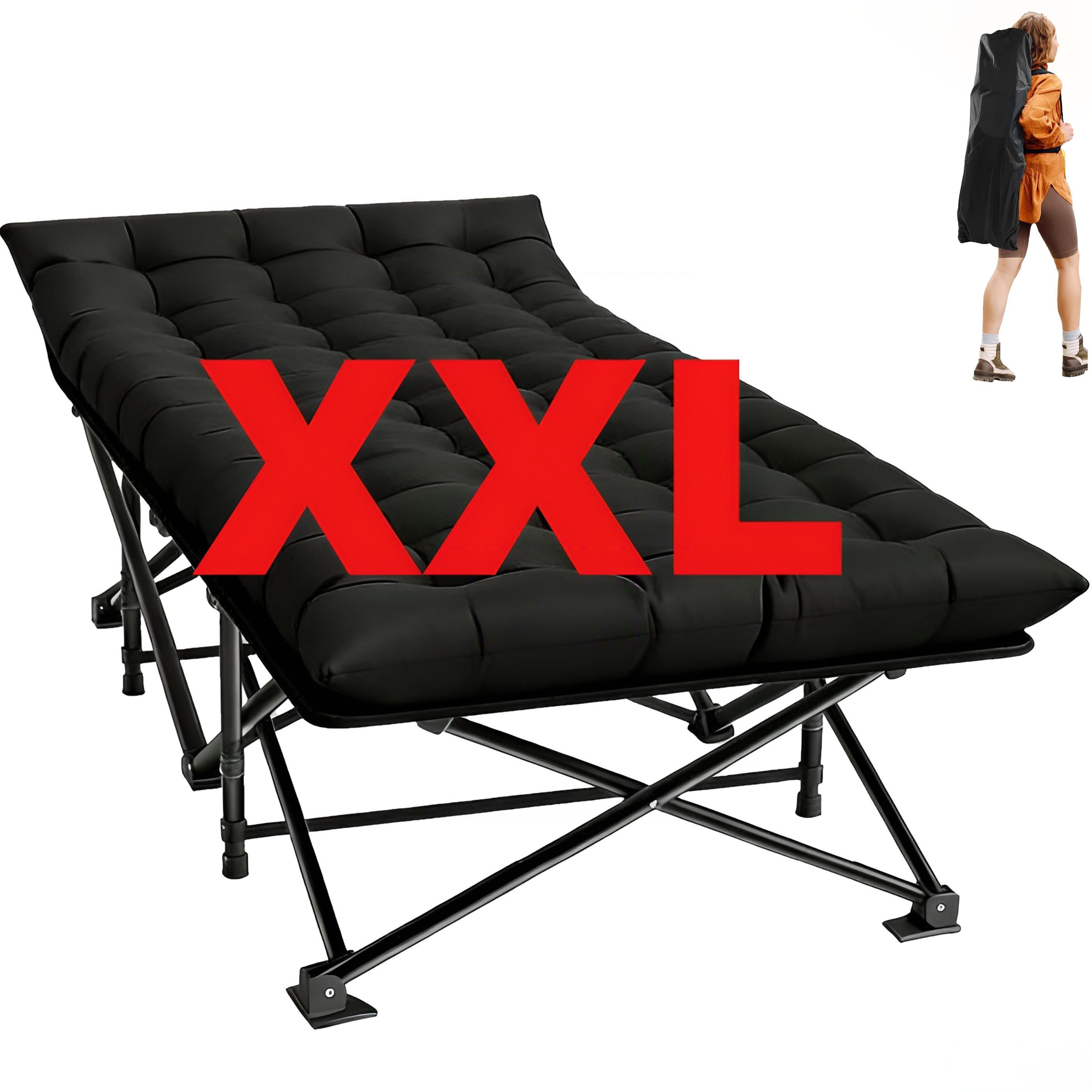 ibettertec Klappbett Camping Bett,Gästebett mit Matratze,200KG Belastbar,188cm×71cm×37cm (für Outdoor, Garten, Camping, Reisen, Indoor) Klappliege,Reisebett Erwachsene,Tragbares Campingliege mit Matratze