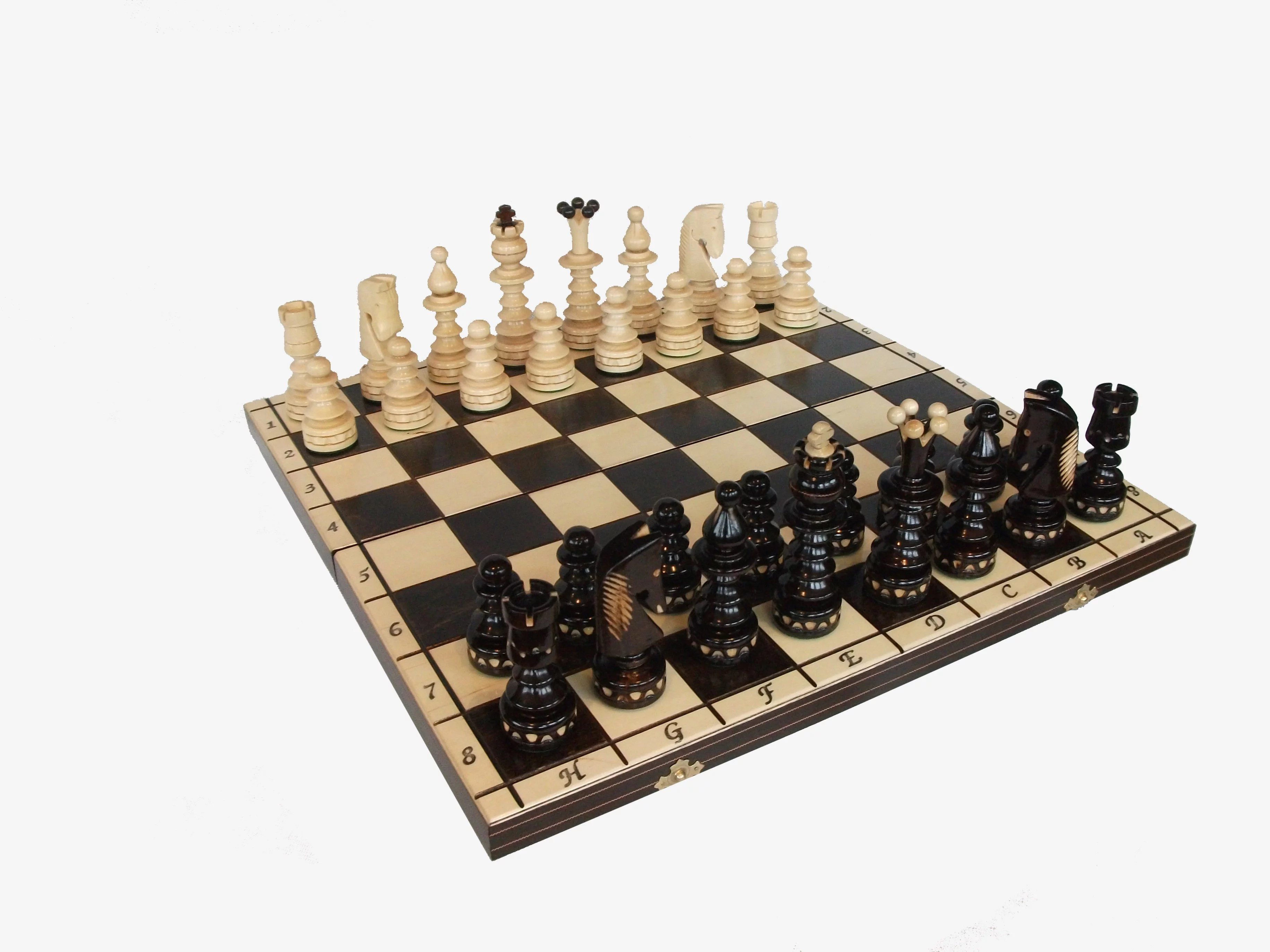 Holzprodukte Spiel Sehr edles Schach Schachspiel 50 x 50 cm NEU Holz
