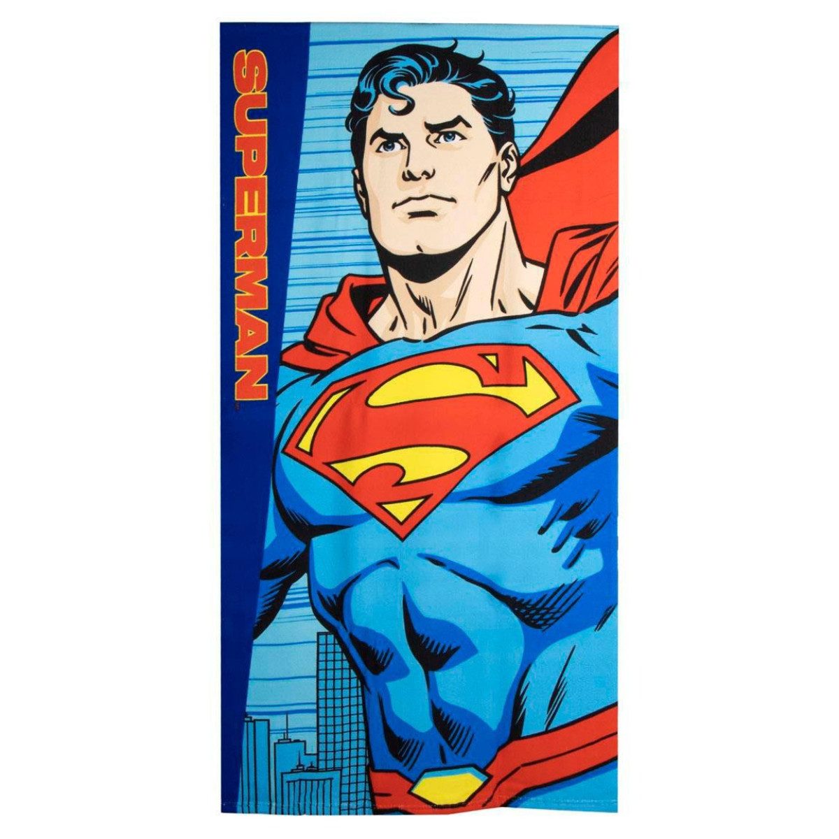 Superman Strandtuch Polyester Strandtuch für Kinder 70 × 140 cm 250 gsm, (Packung)