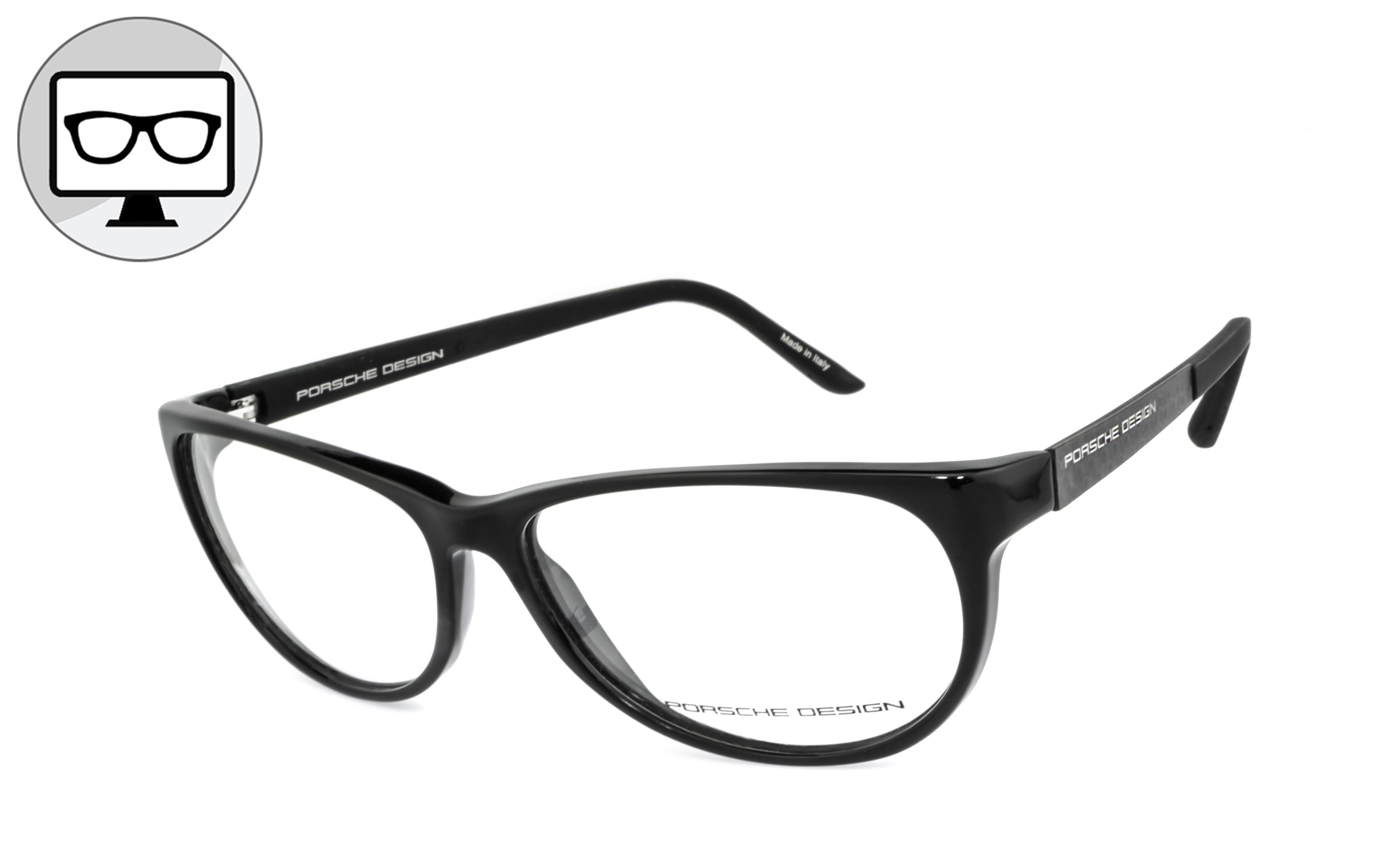 PORSCHE Design Brille Blaulichtfilter Brille, Blaulicht Brille, Bildschirmbrille, Bürobrille, Gamingbrille, ohne Sehstärke