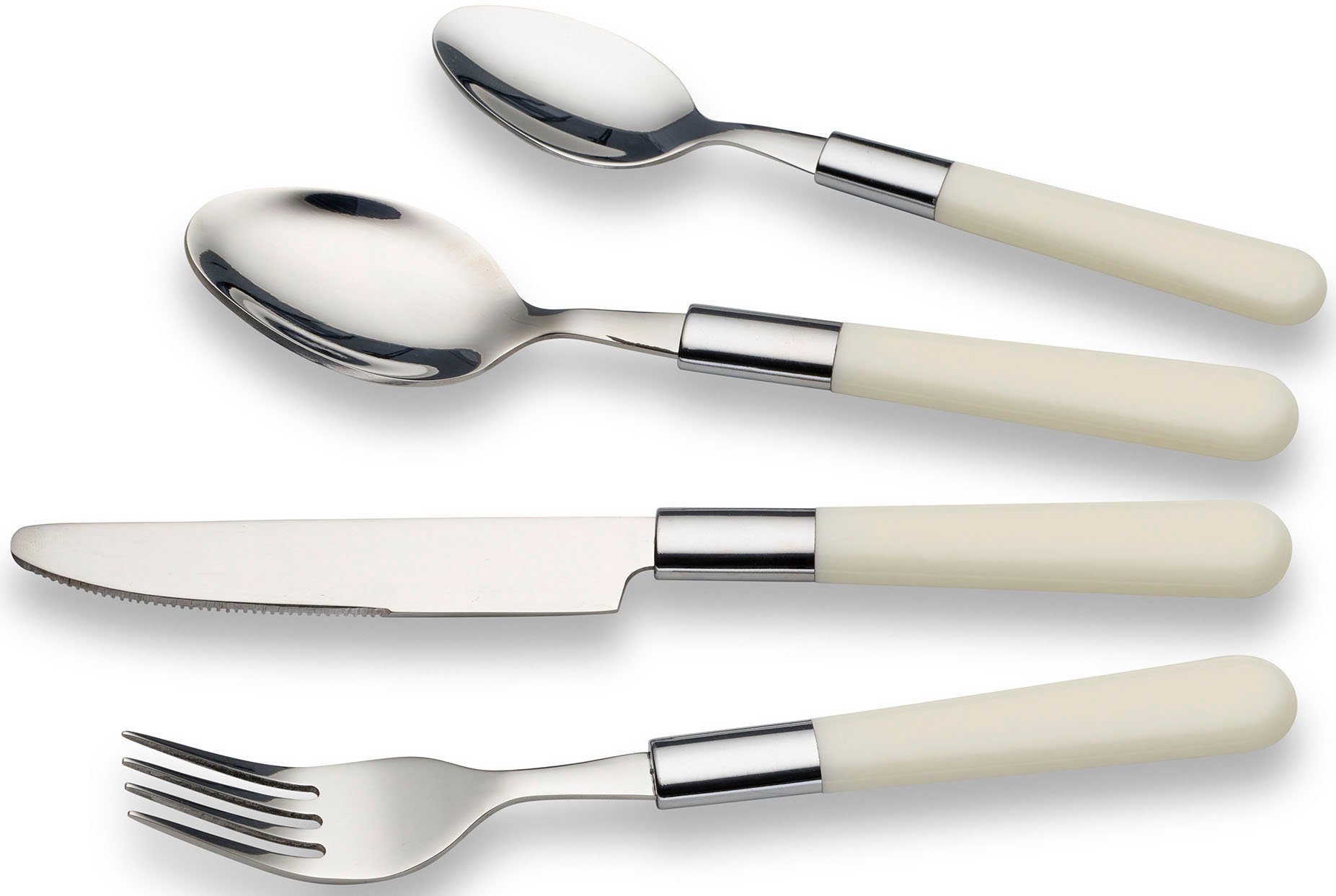 ECHTWERK Besteck-Set Bistro Besteck Set, Campingbesteck (16-tlg), 4 Personen, Edelstahl 18/0, Picknickbesteck