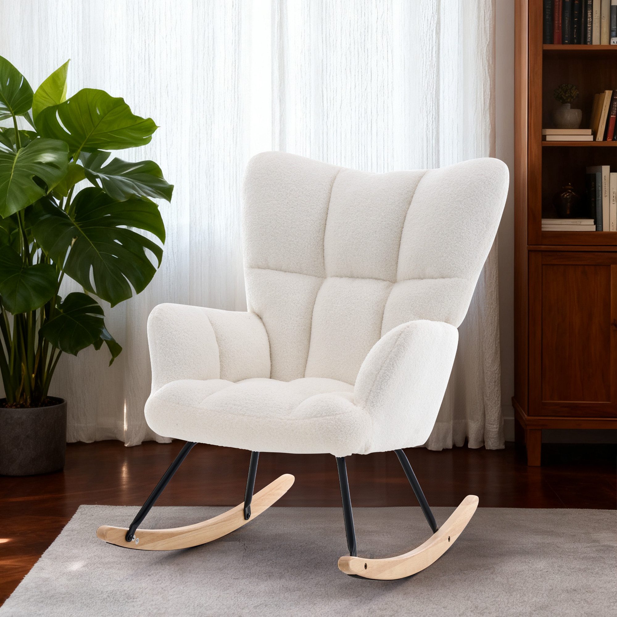 STILVORA Schaukelstuhl Schaukelsessel wohnzimmer Relaxsessel mit günstig online kaufen