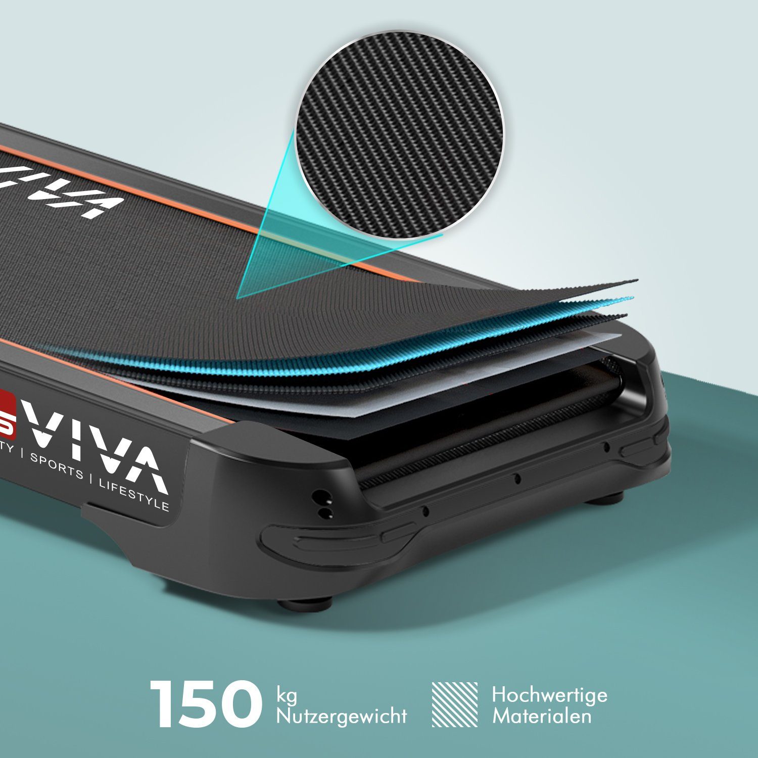 AsVIVA Laufband AsVIVA T18 Pro Touchscreen, Android Polar, 15,6" Touch - Inklusive Lautsprecher Konsole Bluetooth System