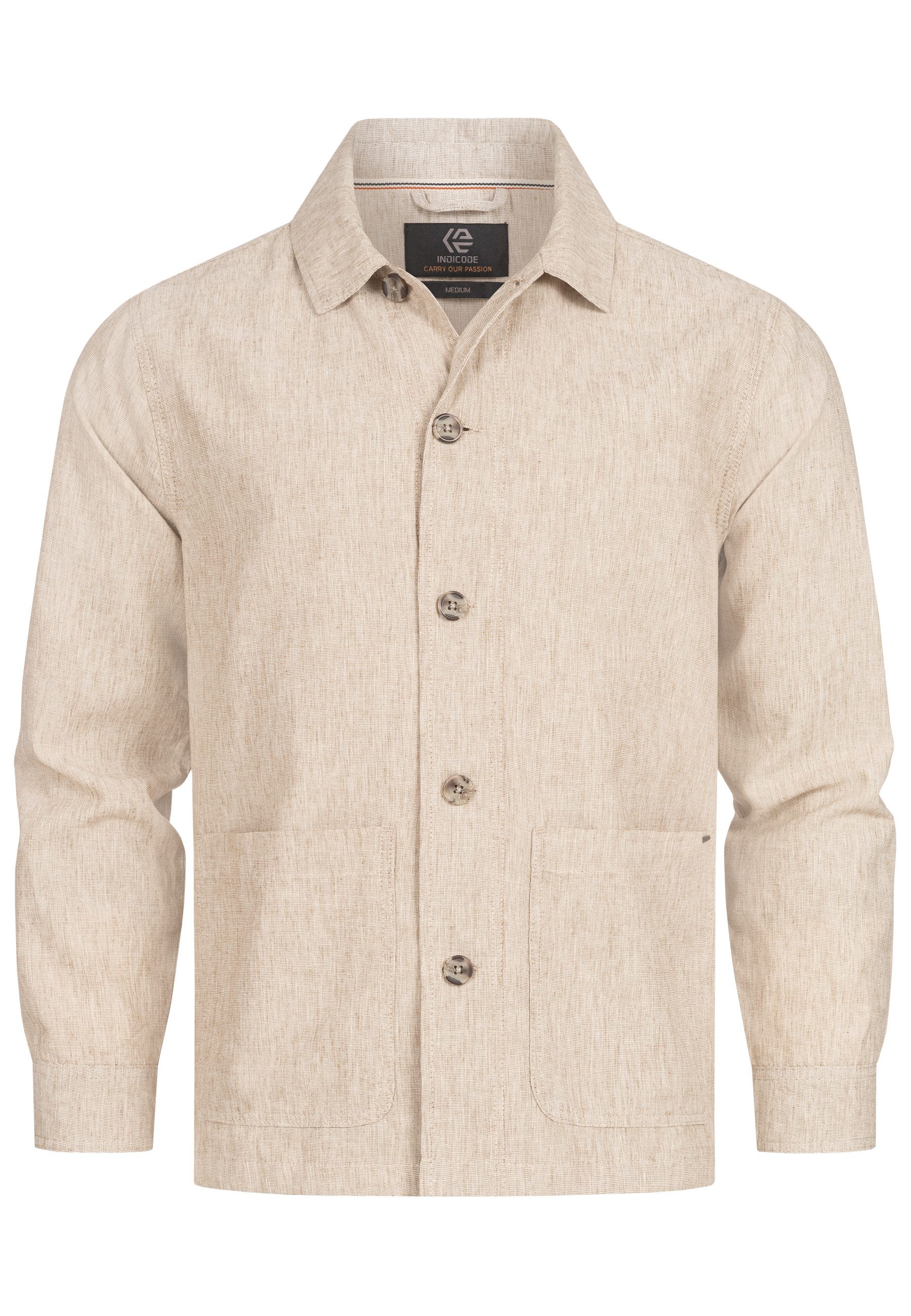 Indicode Sommerjacke INElton mit klassischem Hemdkragen günstig online kaufen