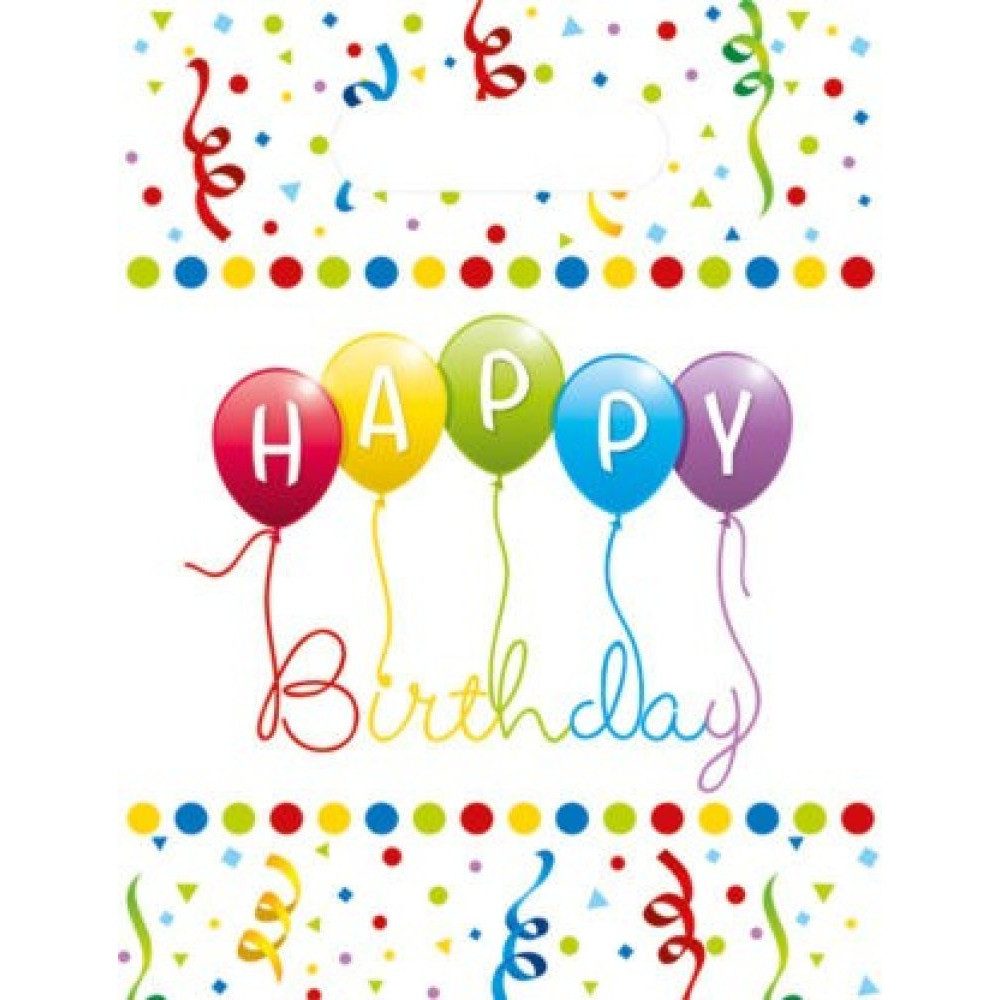 Geschenktüten Happy Birthday Geschenktüte 6 Stück da, (6St)