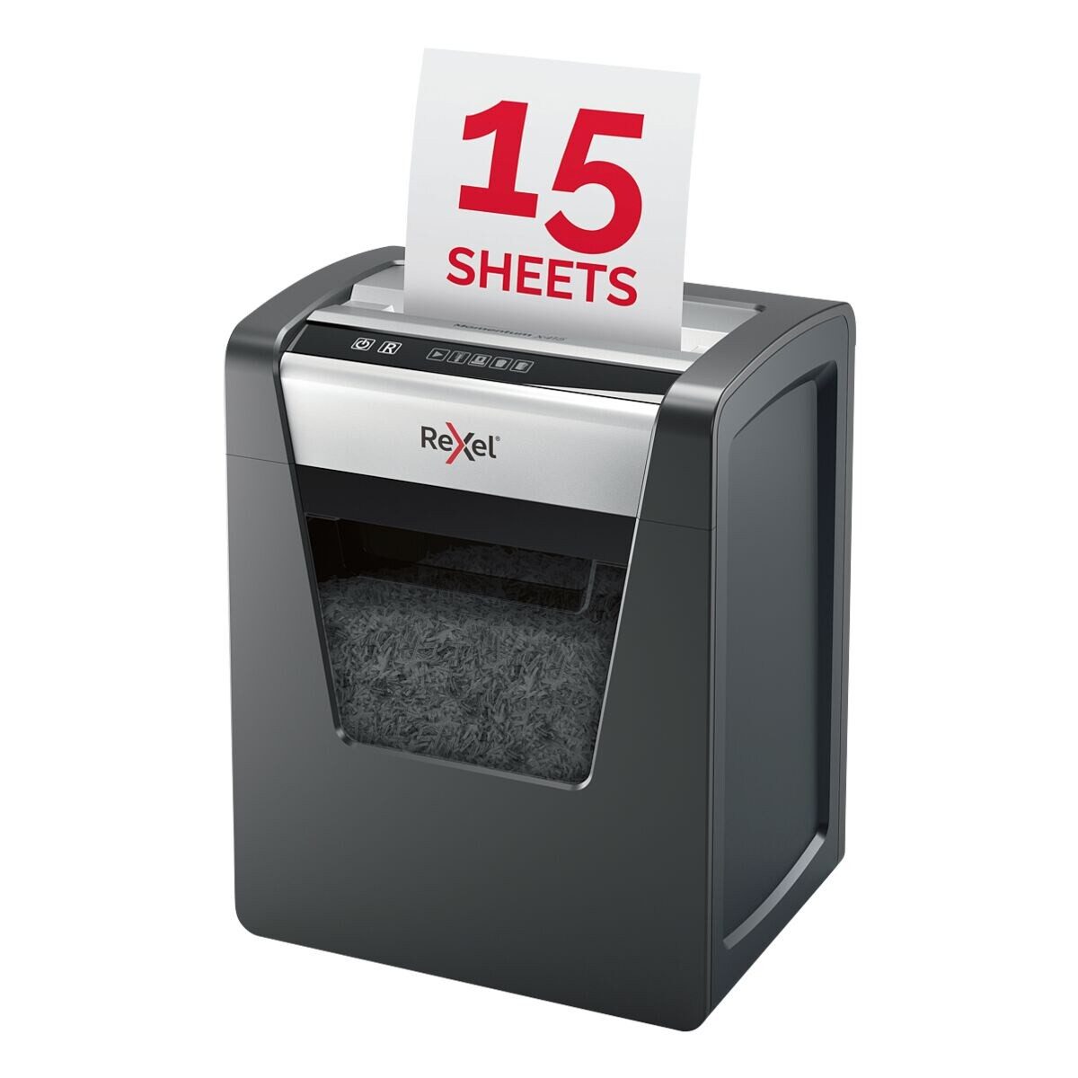 REXEL Aktenvernichter Momentum X415, Shredder, Partikelschnitt 4x40 mm, bis 15 Blatt, 23 Liter