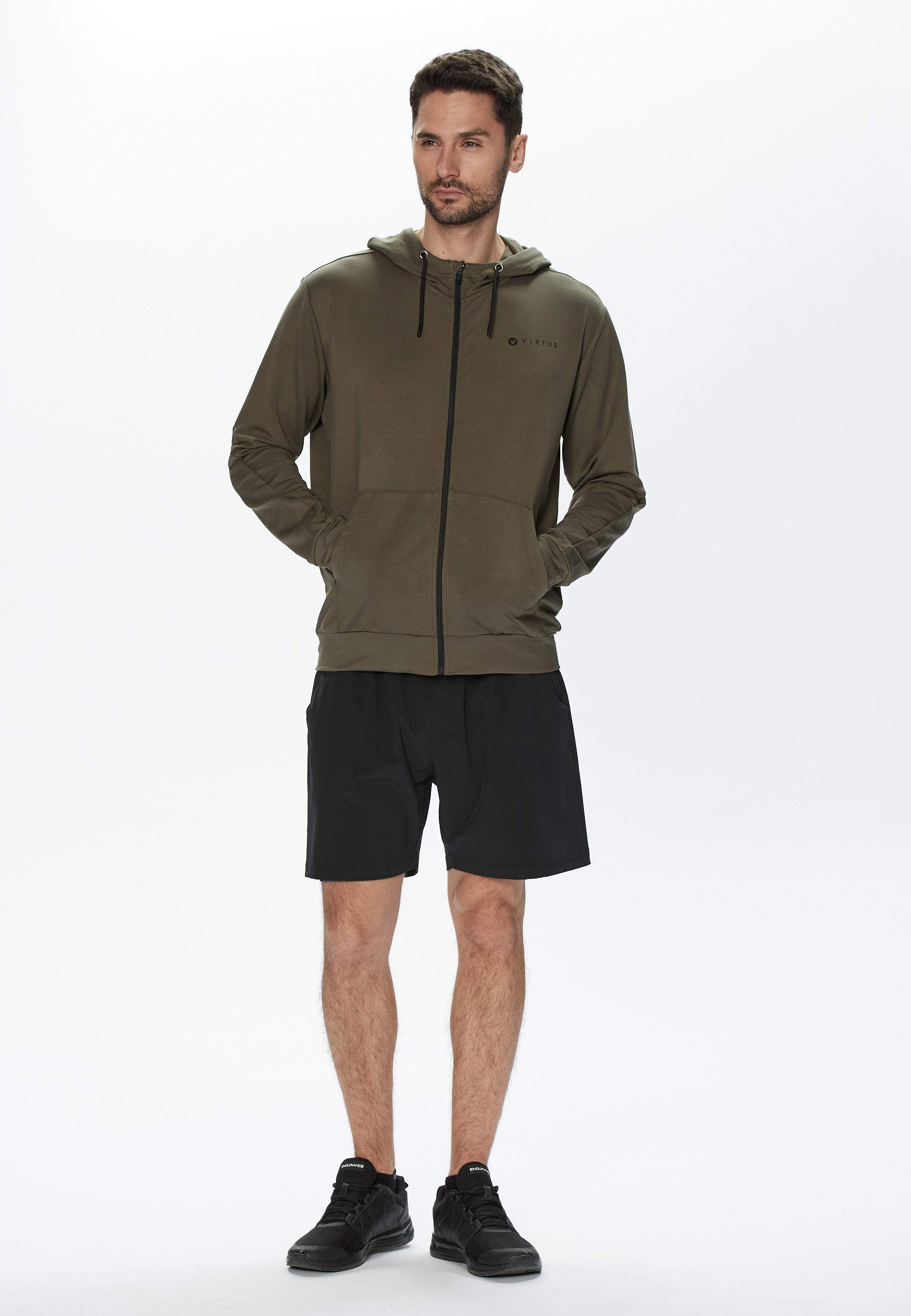 Virtus Sweatshirt Brent extra hohem Viskoseanteil mit khaki