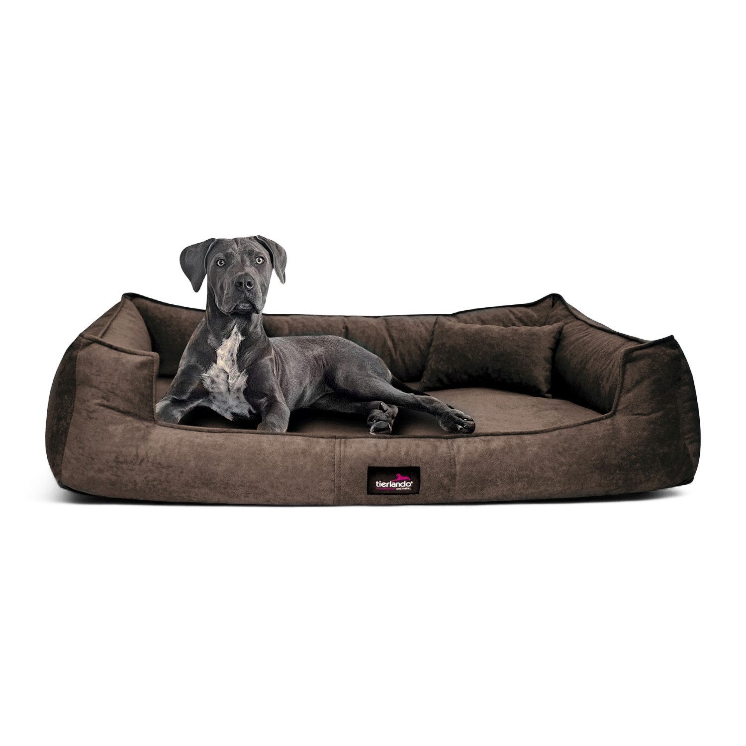 tierlando® Tierbett Orthopädisches Hundebett BRUCE VELOURS Waschbar Große H günstig online kaufen