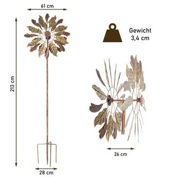 Lemodo Windspiel Windrad "Leaves", richet sich nach dem Wind aus