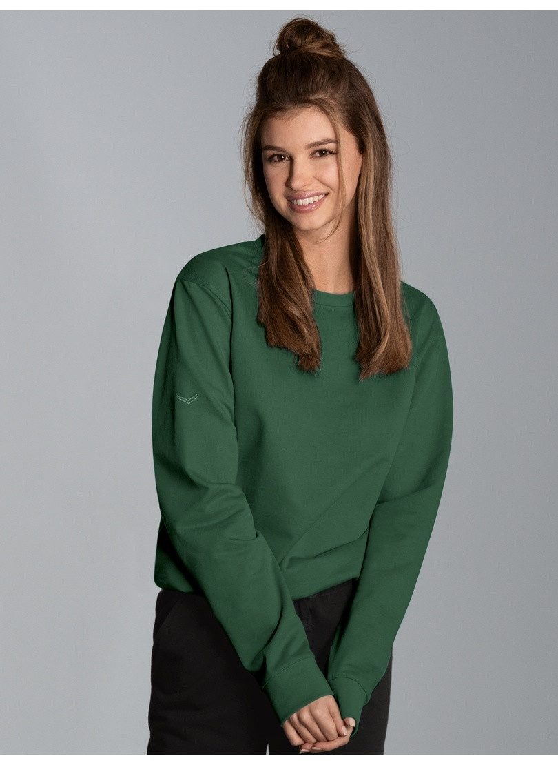 Trigema Sweatshirt TRIGEMA Sweatshirt aus Biobaumwolle
