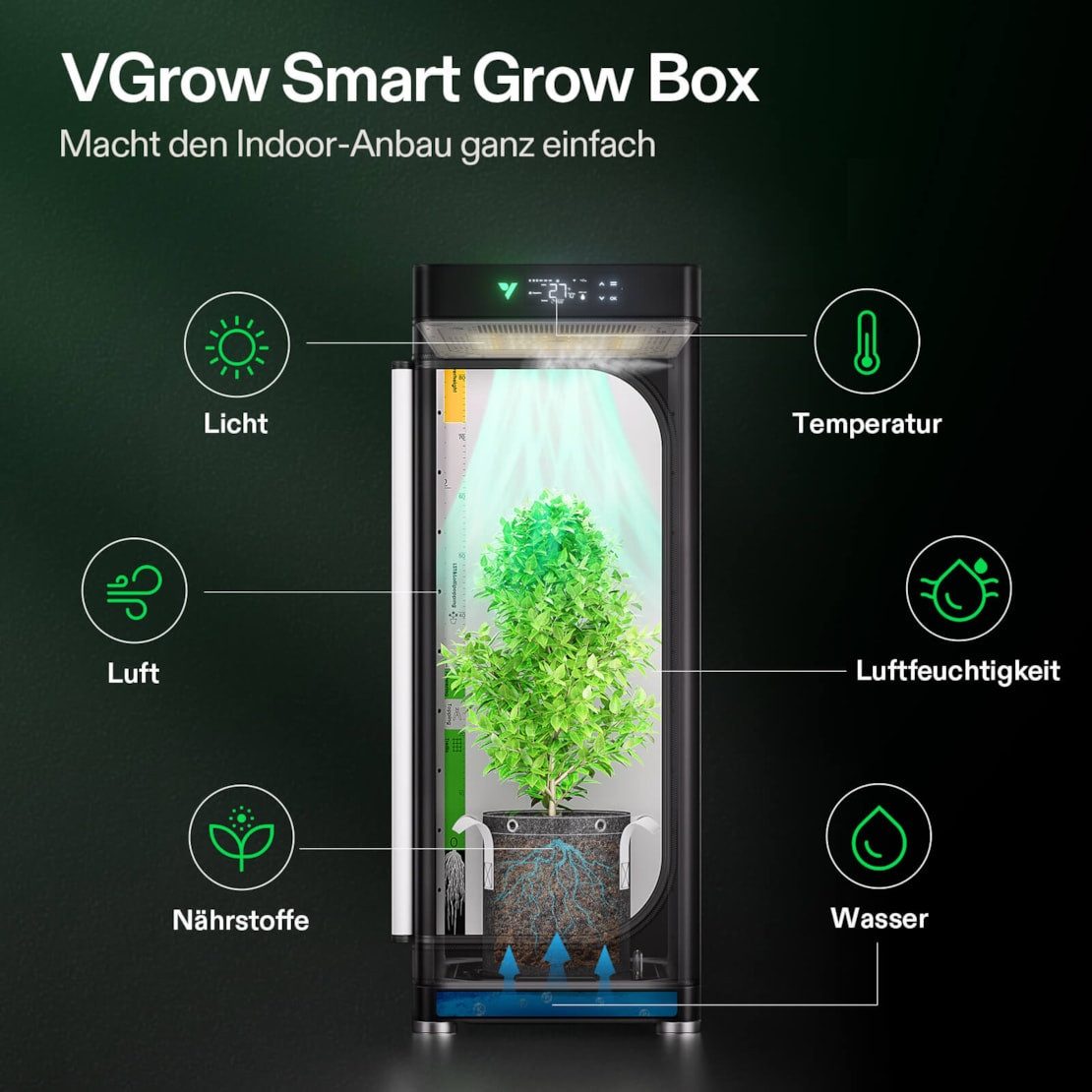VIVOSUN Gewächshaus VIVOSUN VGrow Smart Growbox All-in-One System, BxLxH: 4 günstig online kaufen