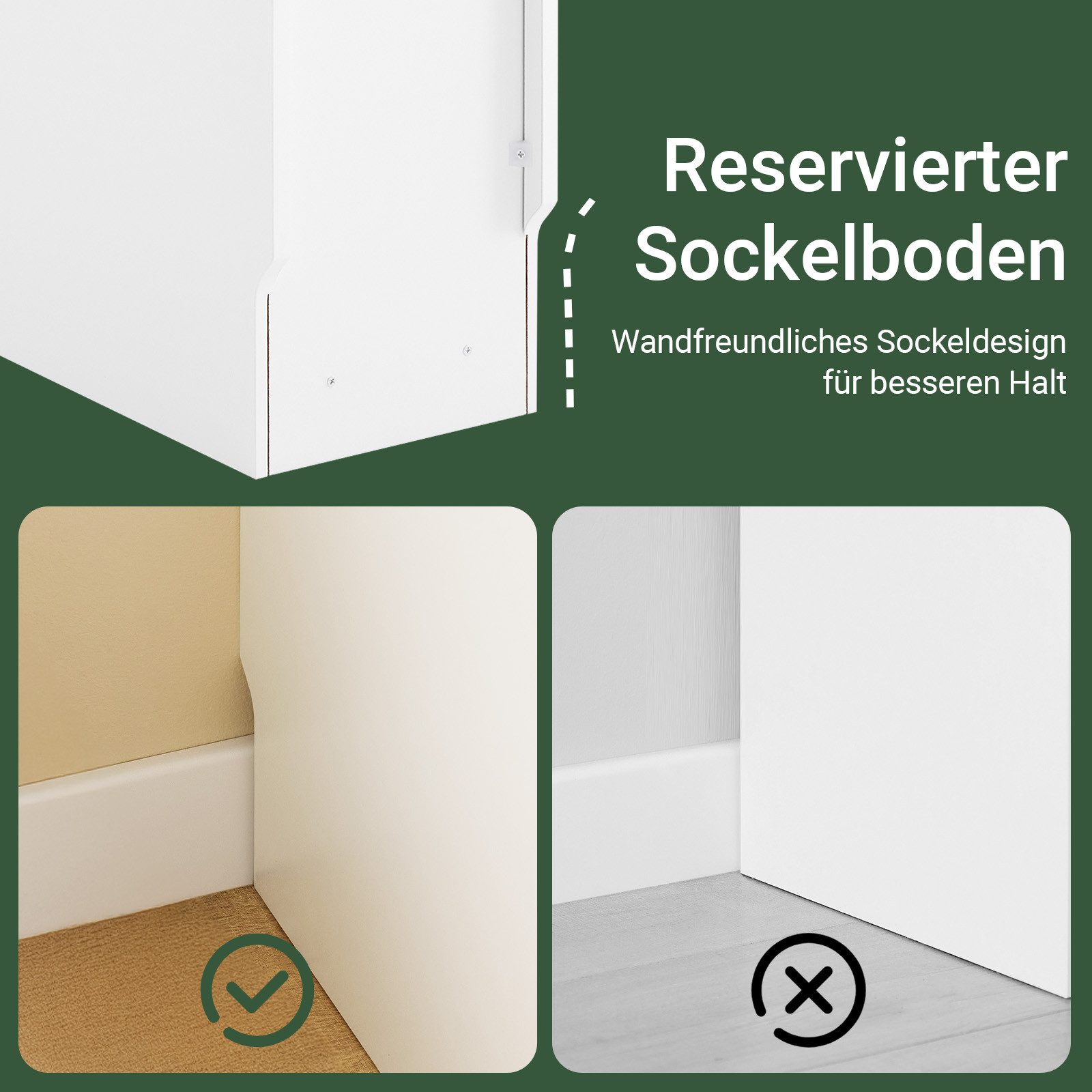 SoBuy Nachttisch FBT171, Beistelltisch klein, Nachttisch schmal, Nachtschrank Nischen, mit Schublade für Schlafzimmer Nischen, ideal für kleine Räume, Holz – Bild 4 von 5