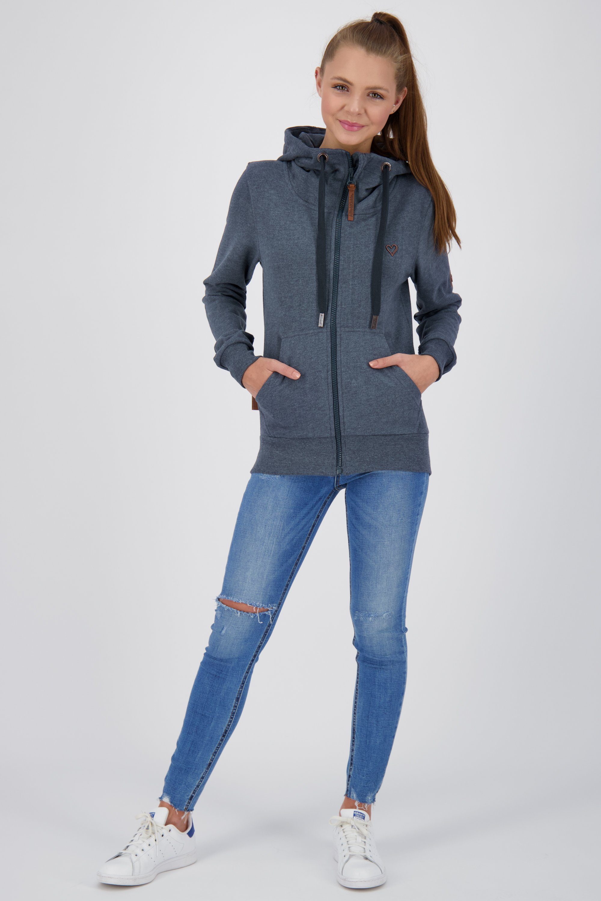 Kapuzensweatjacke, Damen YasminAK A Alife marine Kickin Sweatjacket Sweatjacke Kapuzensweatjacke &