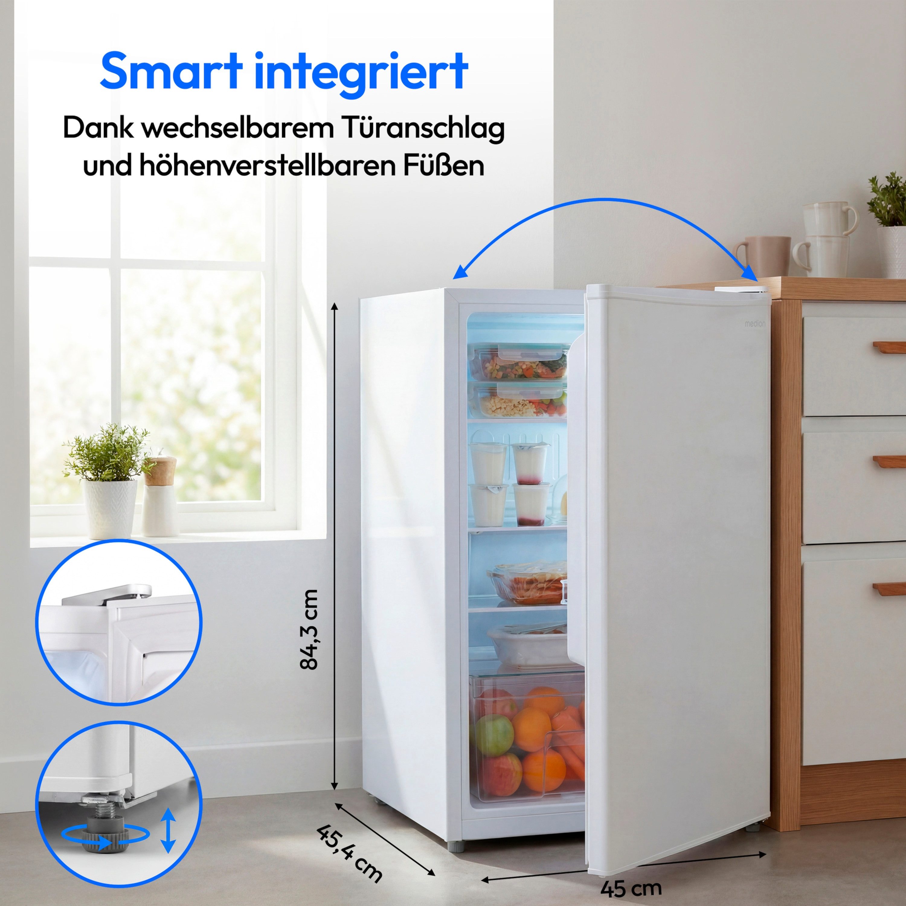 Medion® Kühlschrank MD370009, 84.5 cm hoch, 45 cm breit, LM76E