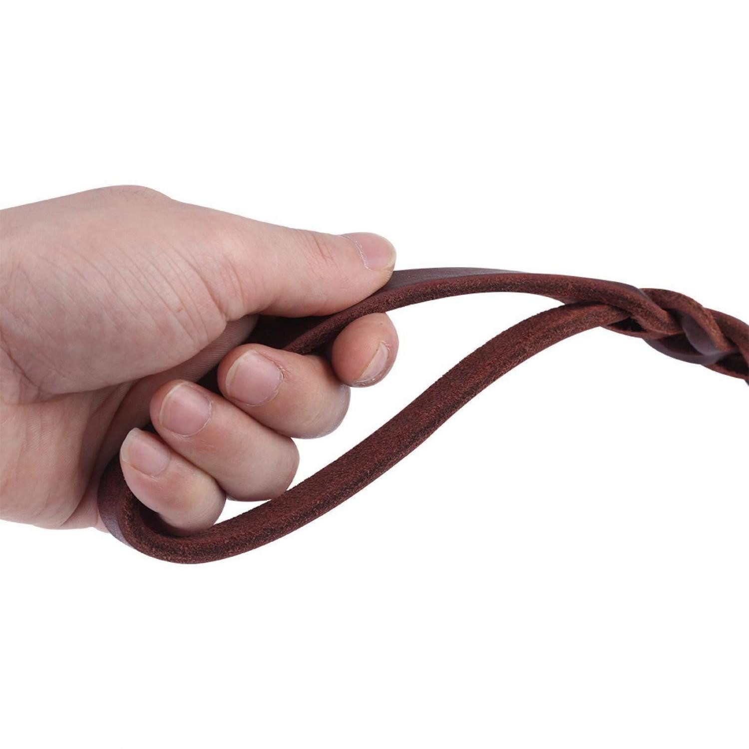 LuxusKollektion Hundeleine Hundeleine Sicherheitsseil 1,2m in Lederoptik, Leder