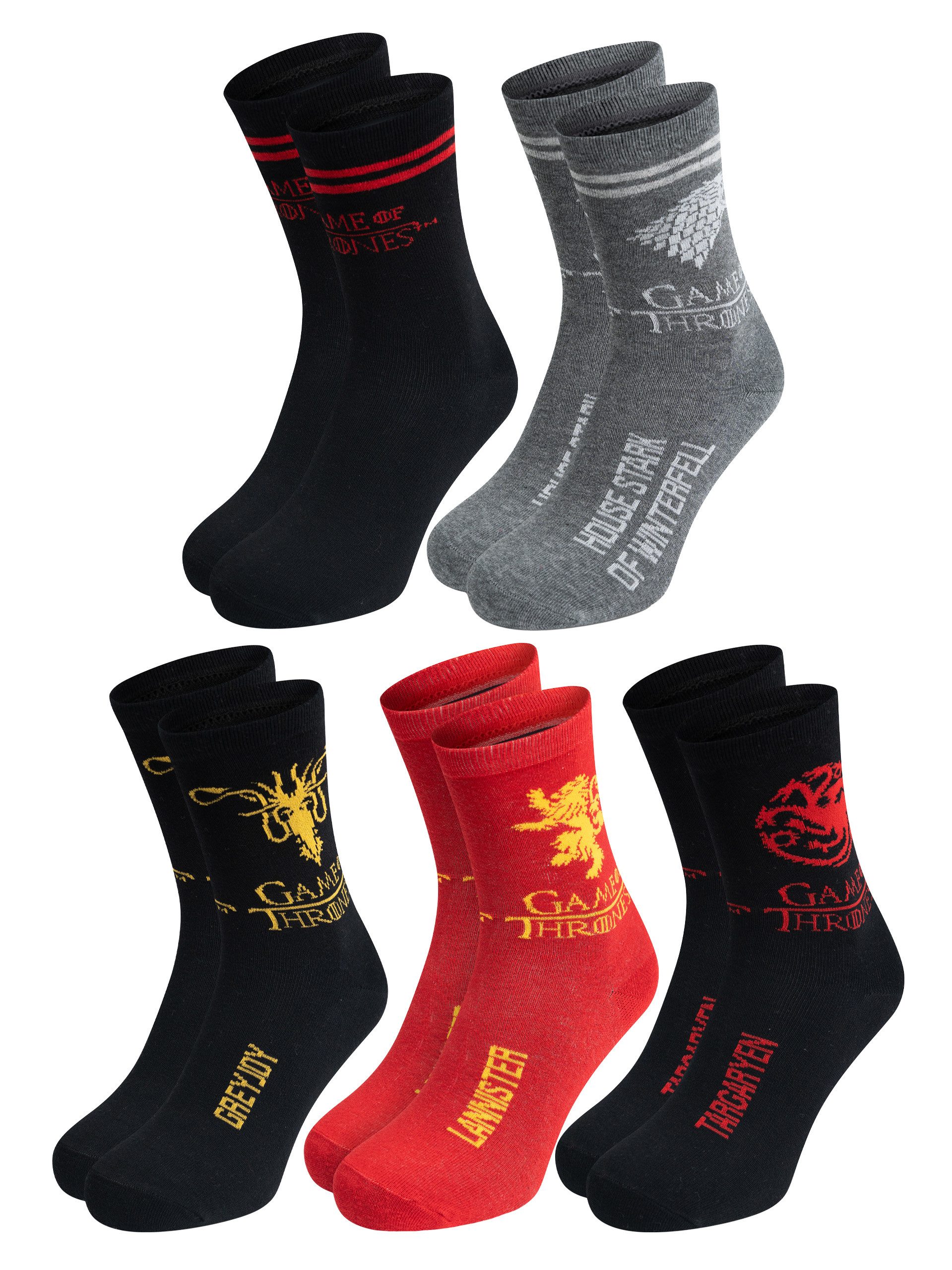 United Labels® Socken Game of Thrones Socken Sneaker Strümpfe (5er Pack) 40 günstig online kaufen
