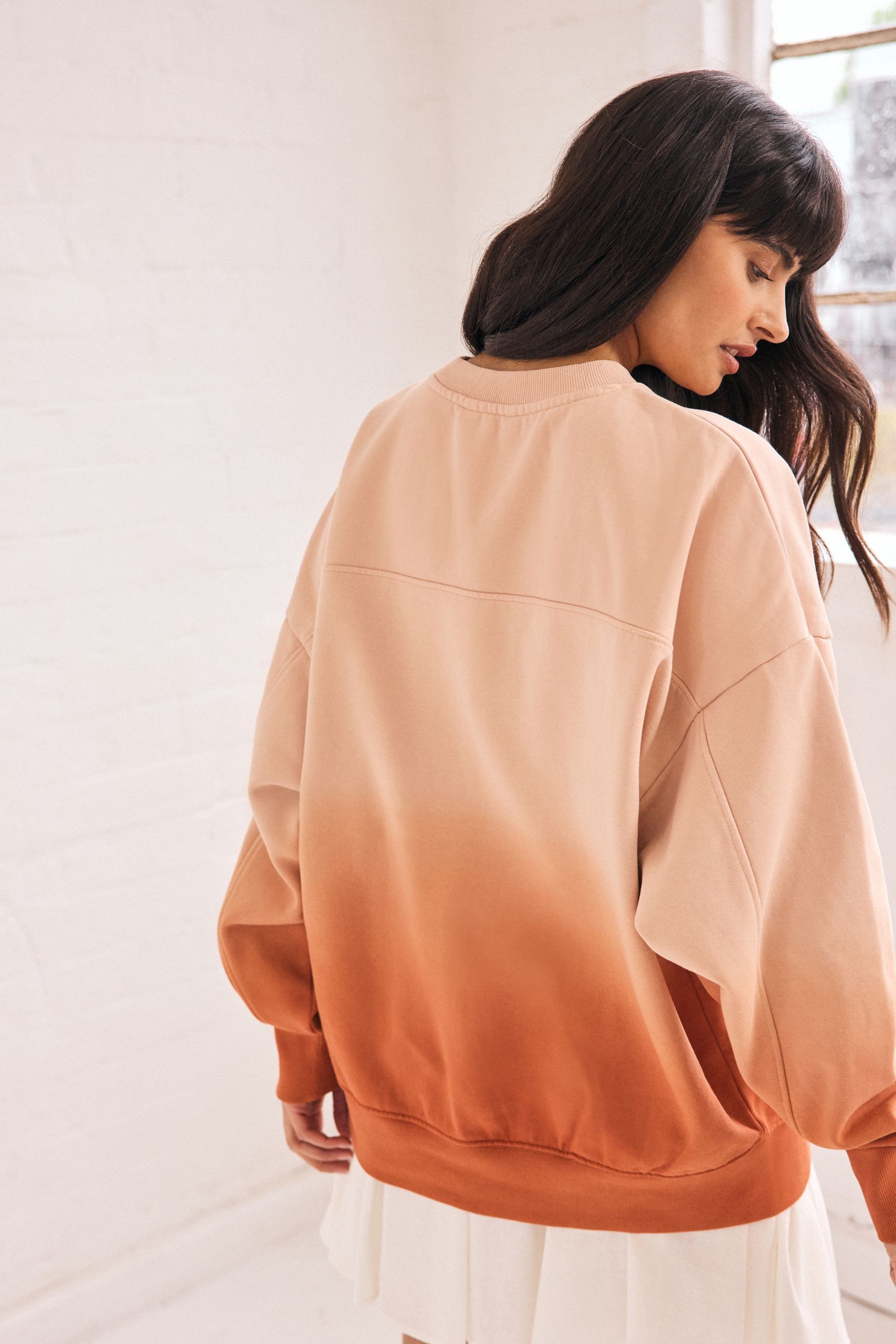 Next Longsweatshirt Langes, schweres Batik-Sweatshirt, Relaxed günstig online kaufen