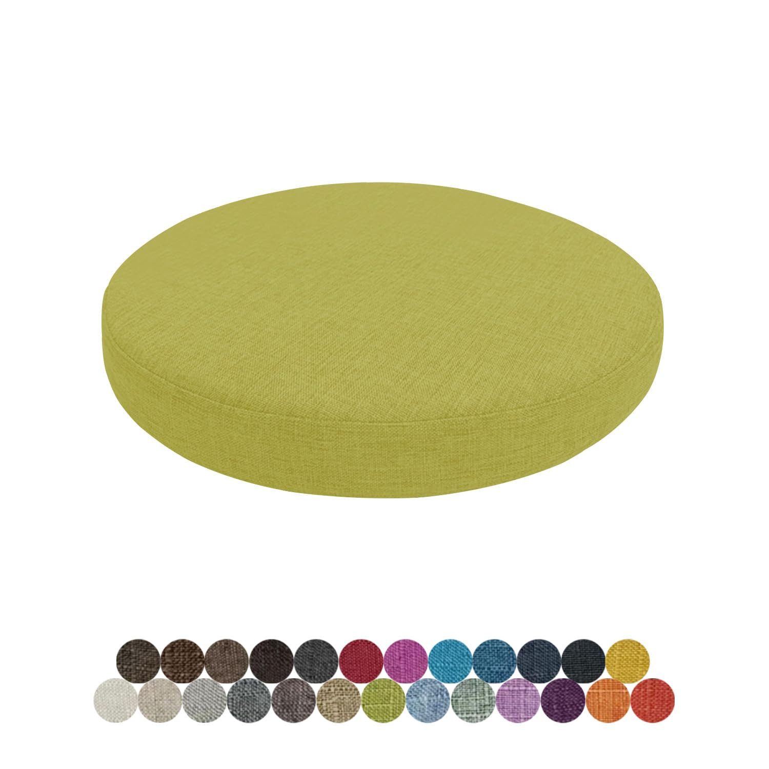 Coonoor Stuhlkissen Rund Sitzkissen Stuhlkissen Leinen Sitzpolster Abnehmba günstig online kaufen