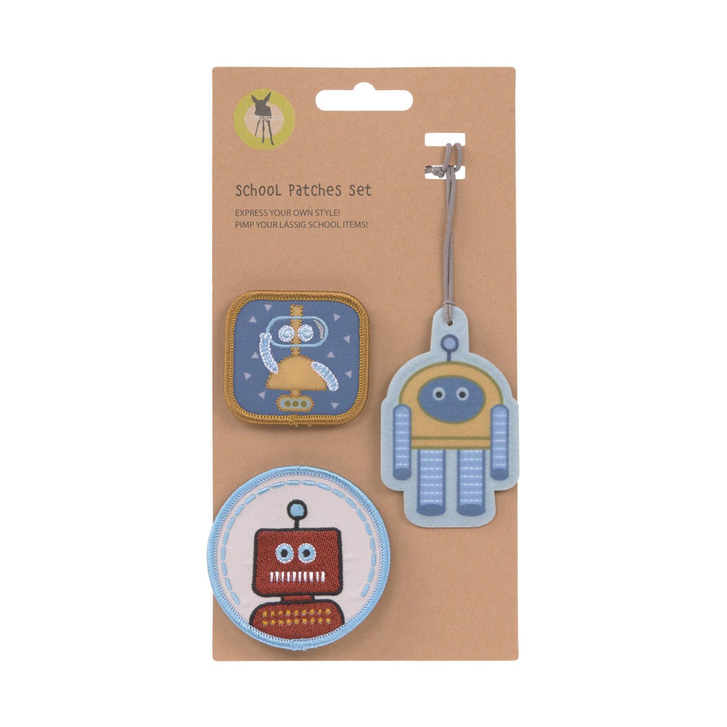 LÄSSIG Schulranzen Lässig Anhänger & Patches - Schul Set Unique, Robot