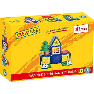 myToys COLLECTION Konstruktions-Spielset Magnetbausteine Haus, 41 Teile von Creathek